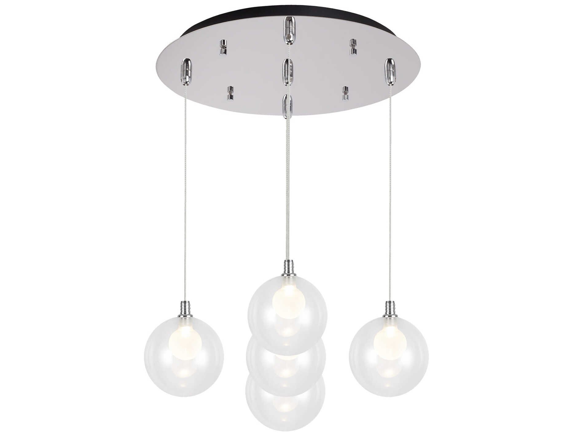Kuzco Lighting Bolla 5-Light Chrome Globe Pendant