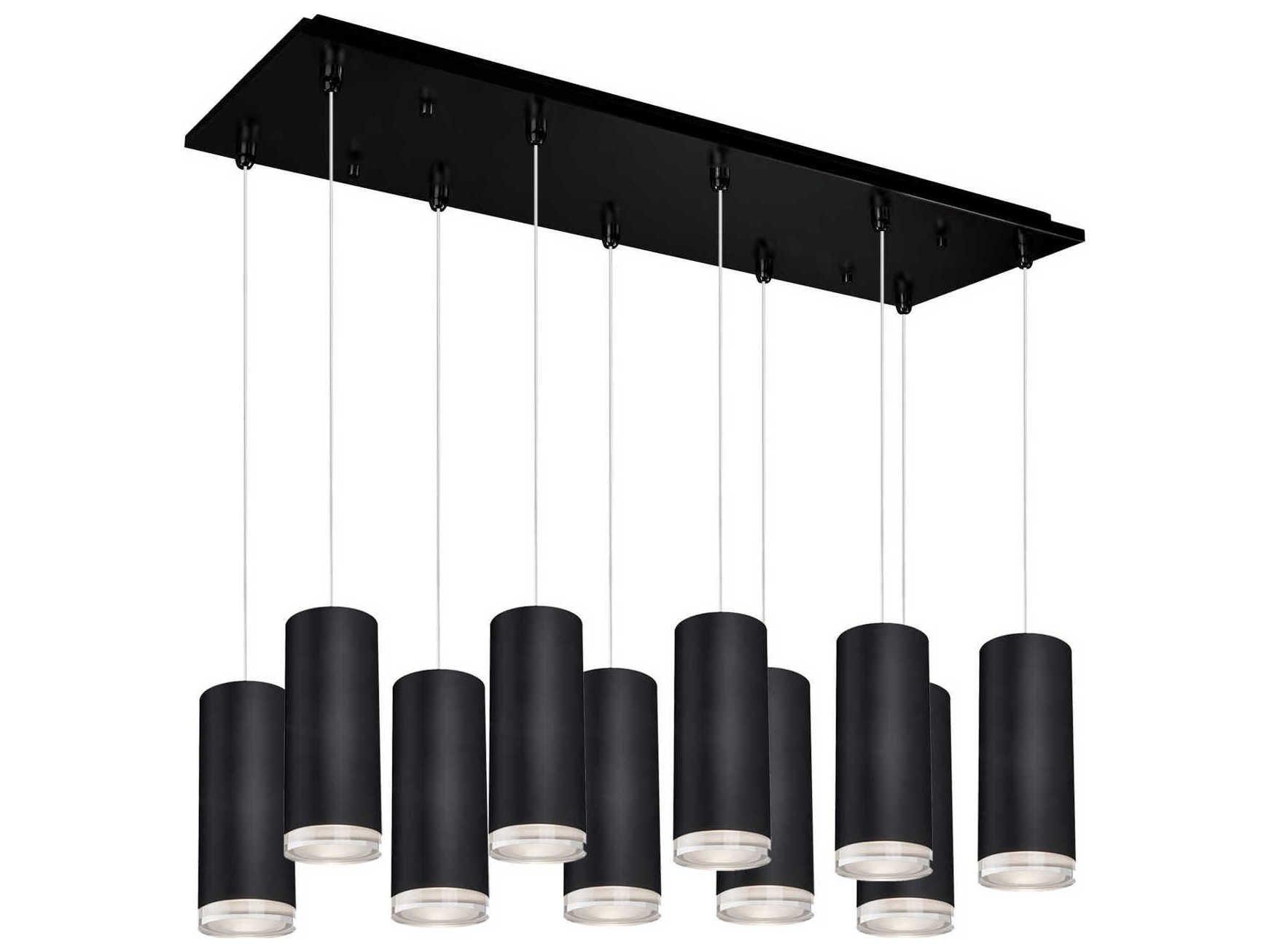 Kuzco Lighting Cameo 10-Light Black Cylinder Island Pendant