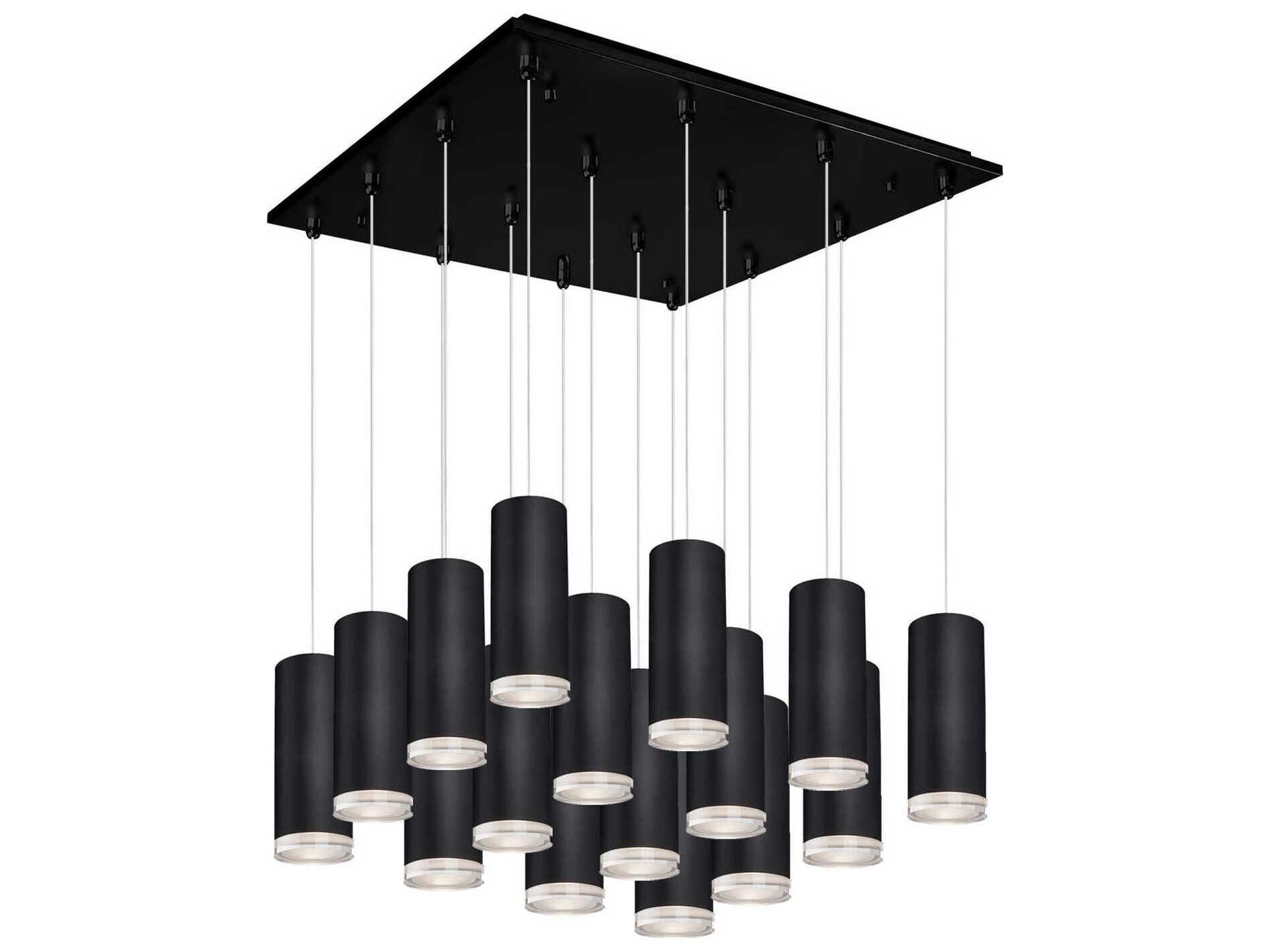 Kuzco Lighting Cameo 16-Light Black Cylinder Pendant