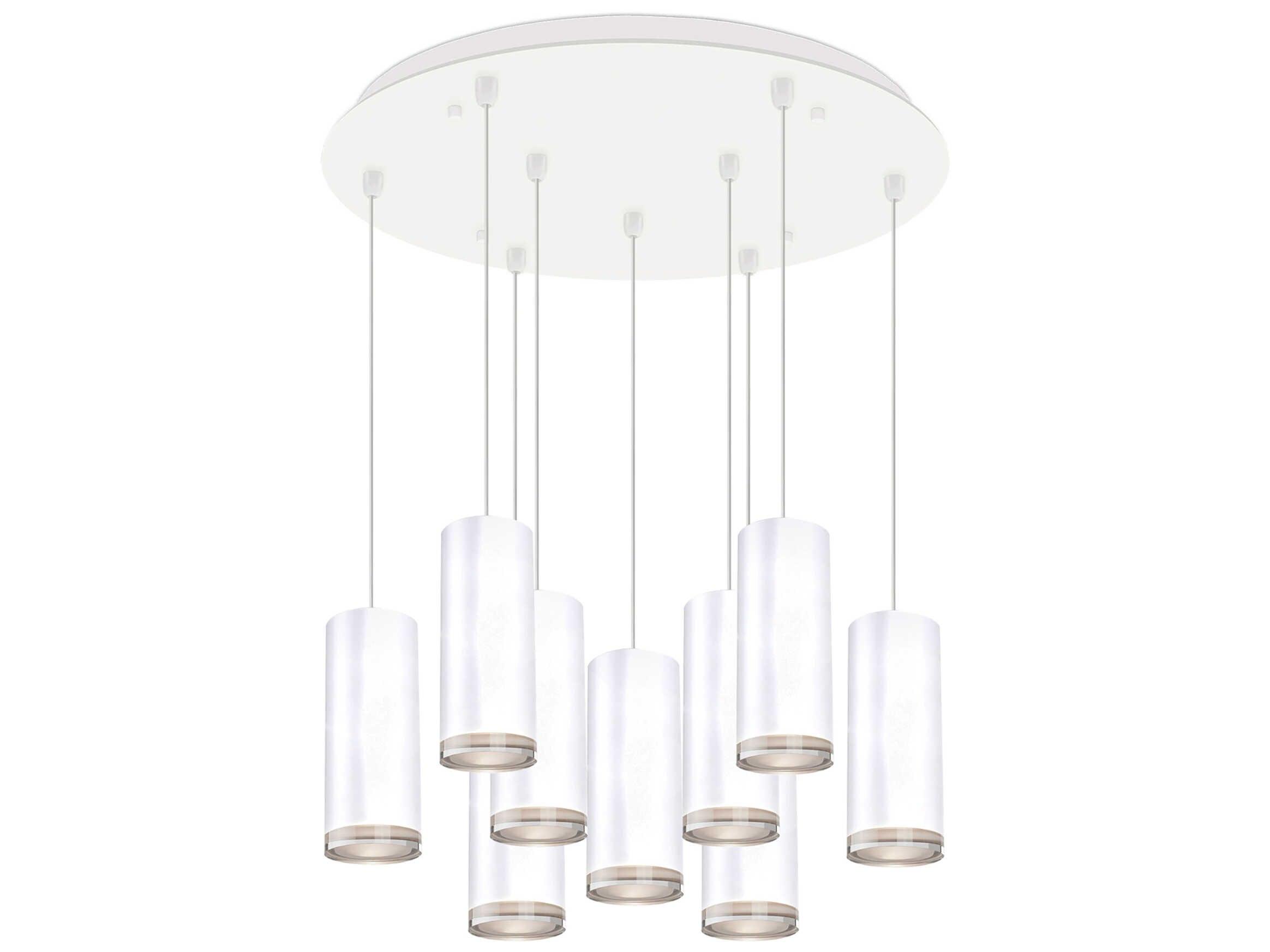 Kuzco Lighting Cameo 9-Light White Cylinder Pendant