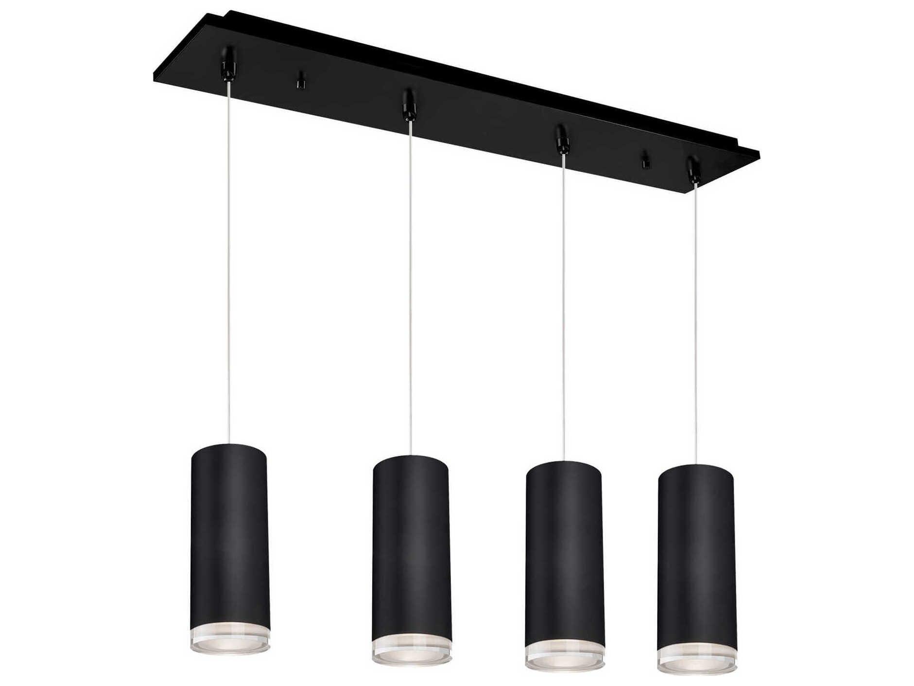 Kuzco Lighting Cameo 4-Light Black Cylinder Island Pendant