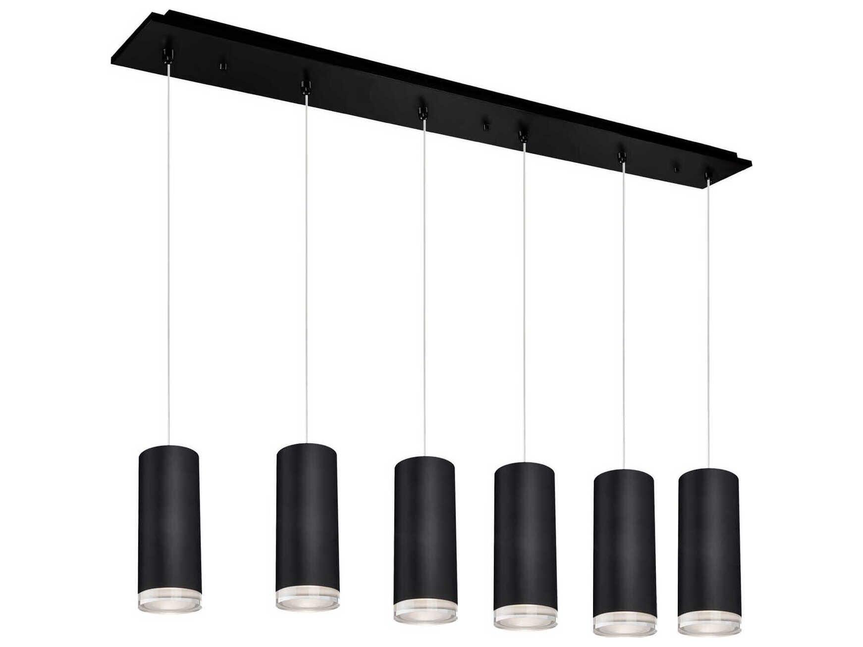 Kuzco Lighting Cameo 6-Light Black Cylinder Island Pendant