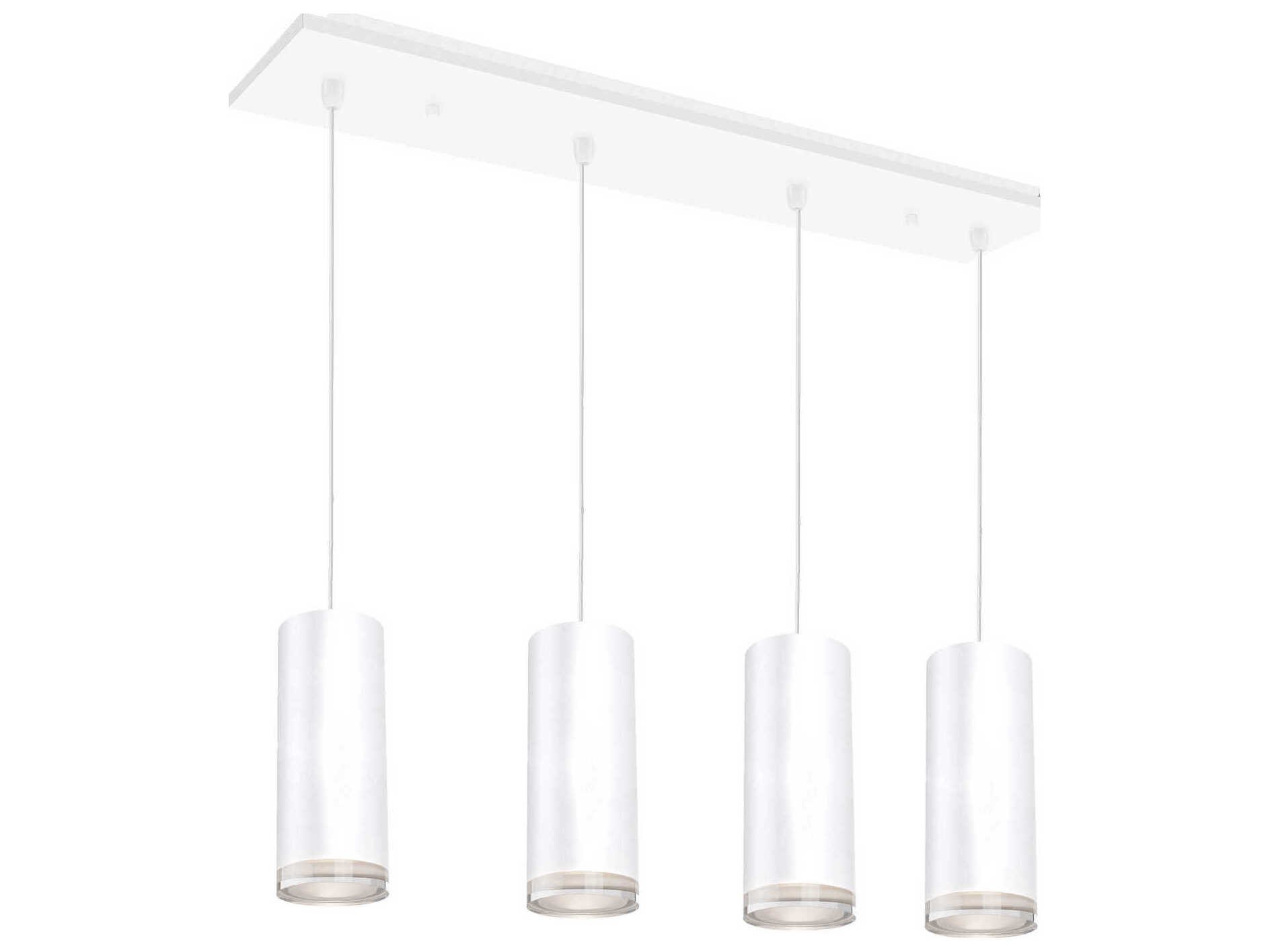 Kuzco Lighting Cameo 4-Light White Cylinder Island Pendant