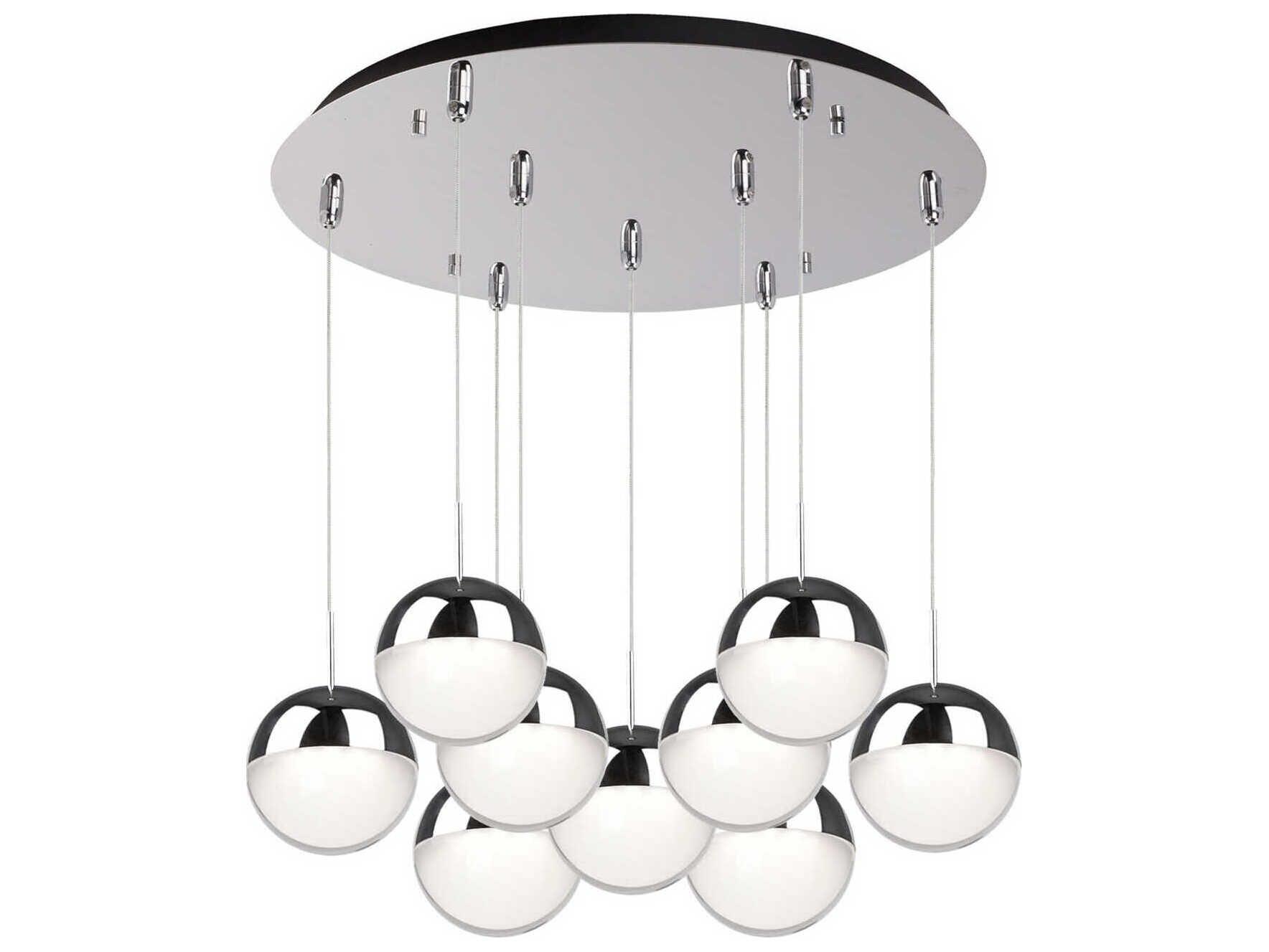 Kuzco Lighting Pluto 9-Light Chrome Globe Pendant