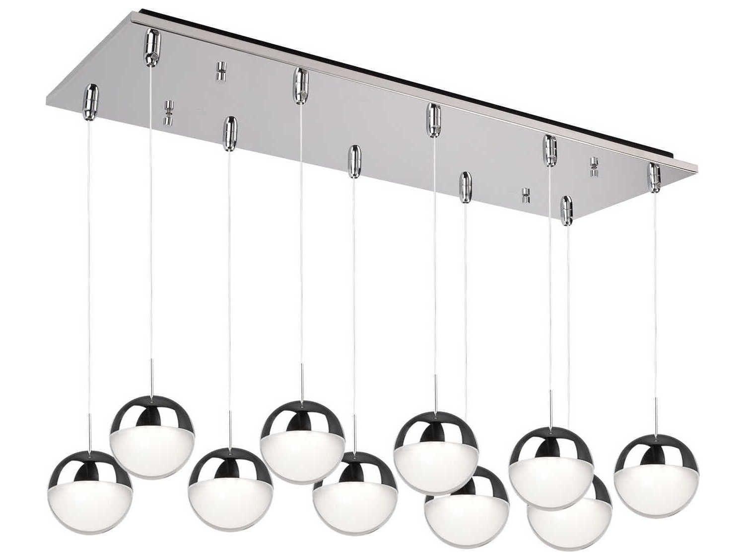 Kuzco Lighting Pluto 10-Light Chrome Globe Island Pendant