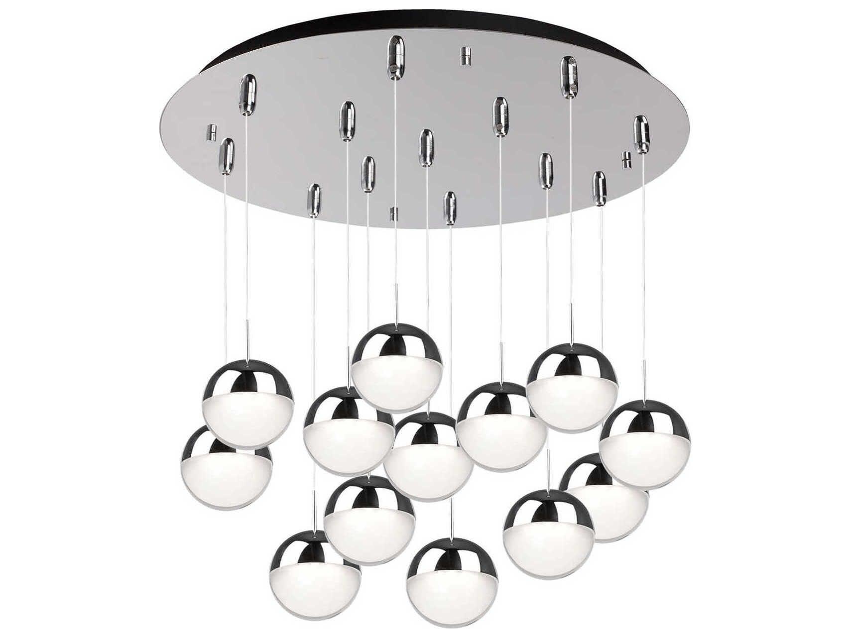 Kuzco Lighting Pluto 13-Light Chrome Globe Pendant