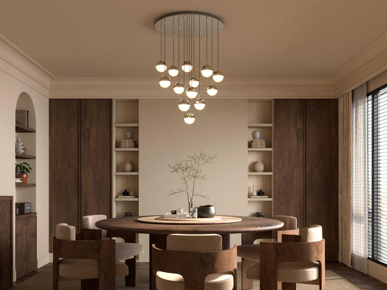 Kuzco Lighting Pluto 13-Light Chrome Globe Pendant