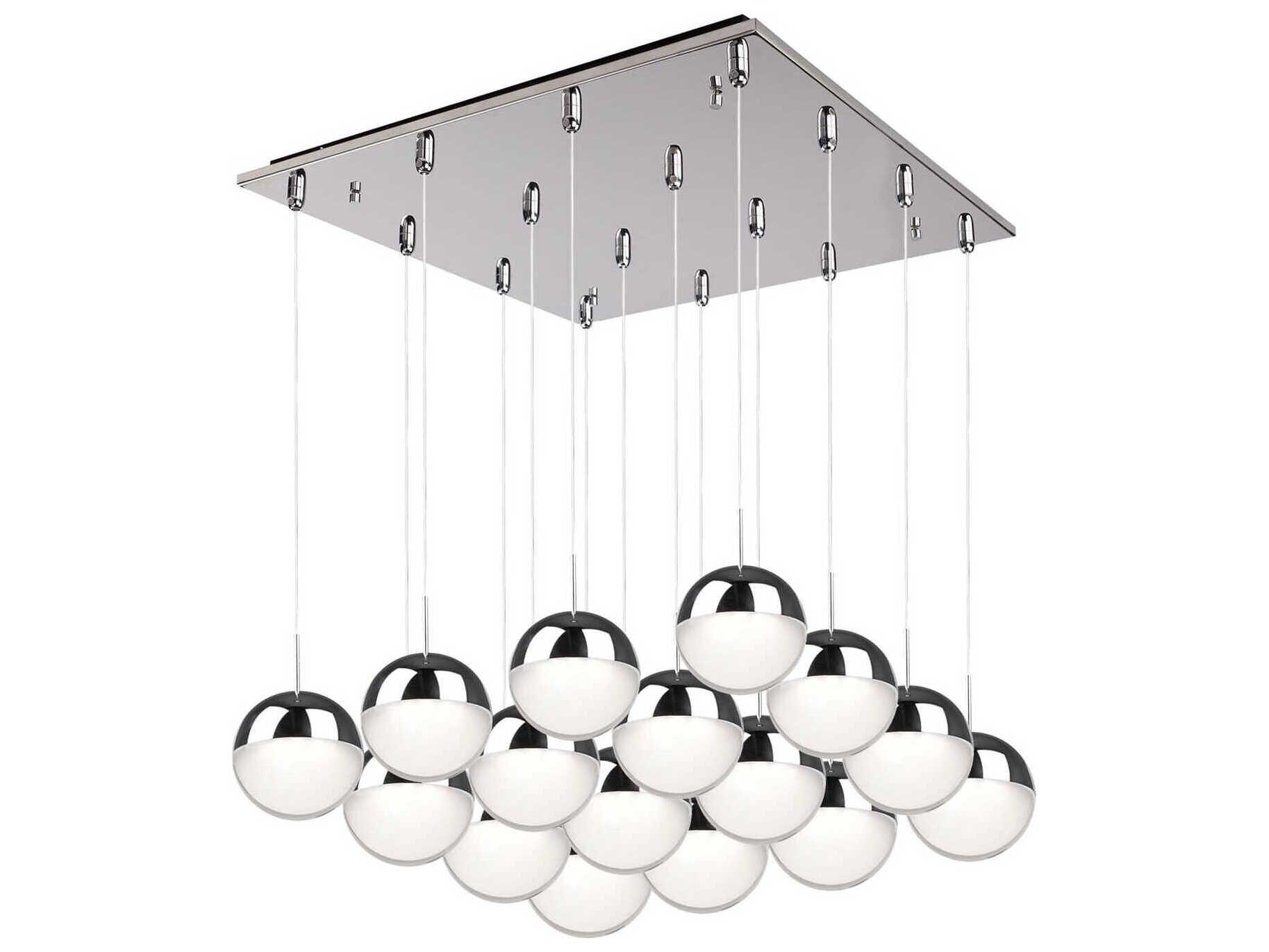 Kuzco Lighting Pluto 16-Light Chrome Globe Pendant