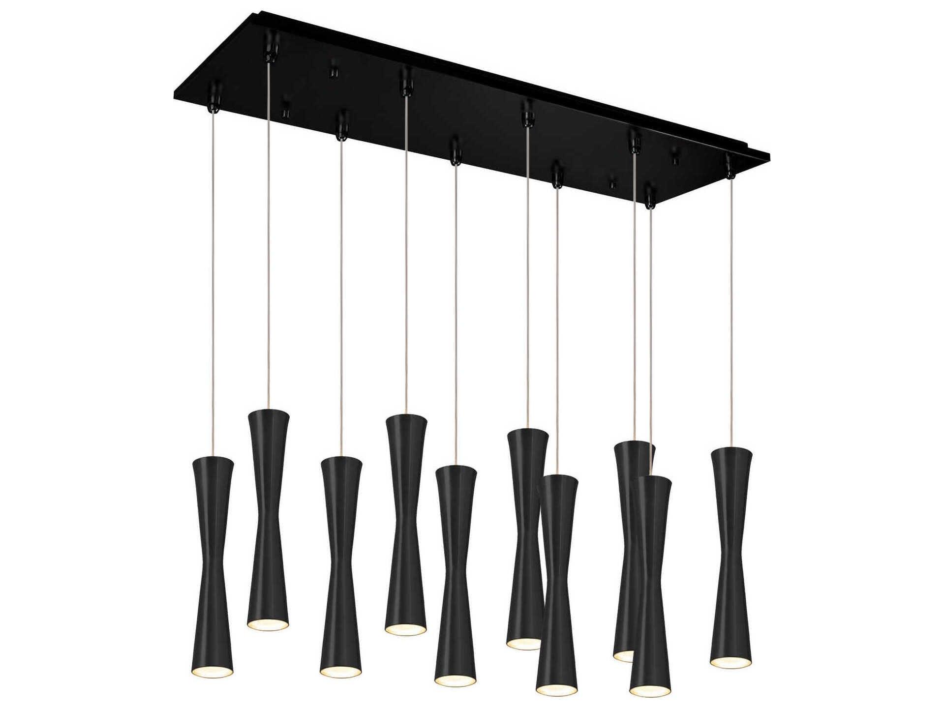 Kuzco Lighting Robson 10-Light Black Cylinder Island Pendant