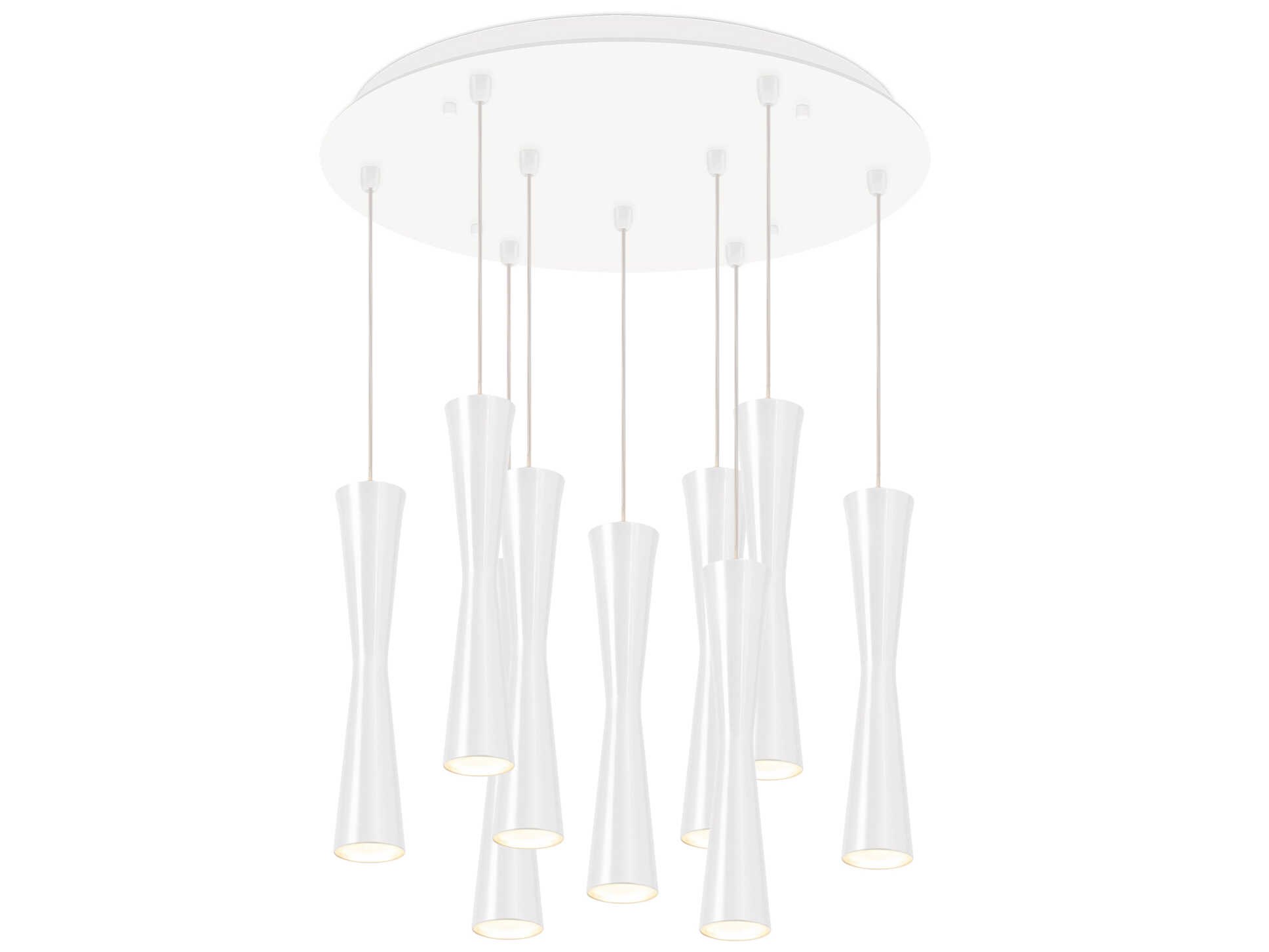 Kuzco Lighting Robson 9-Light White Cylinder Pendant