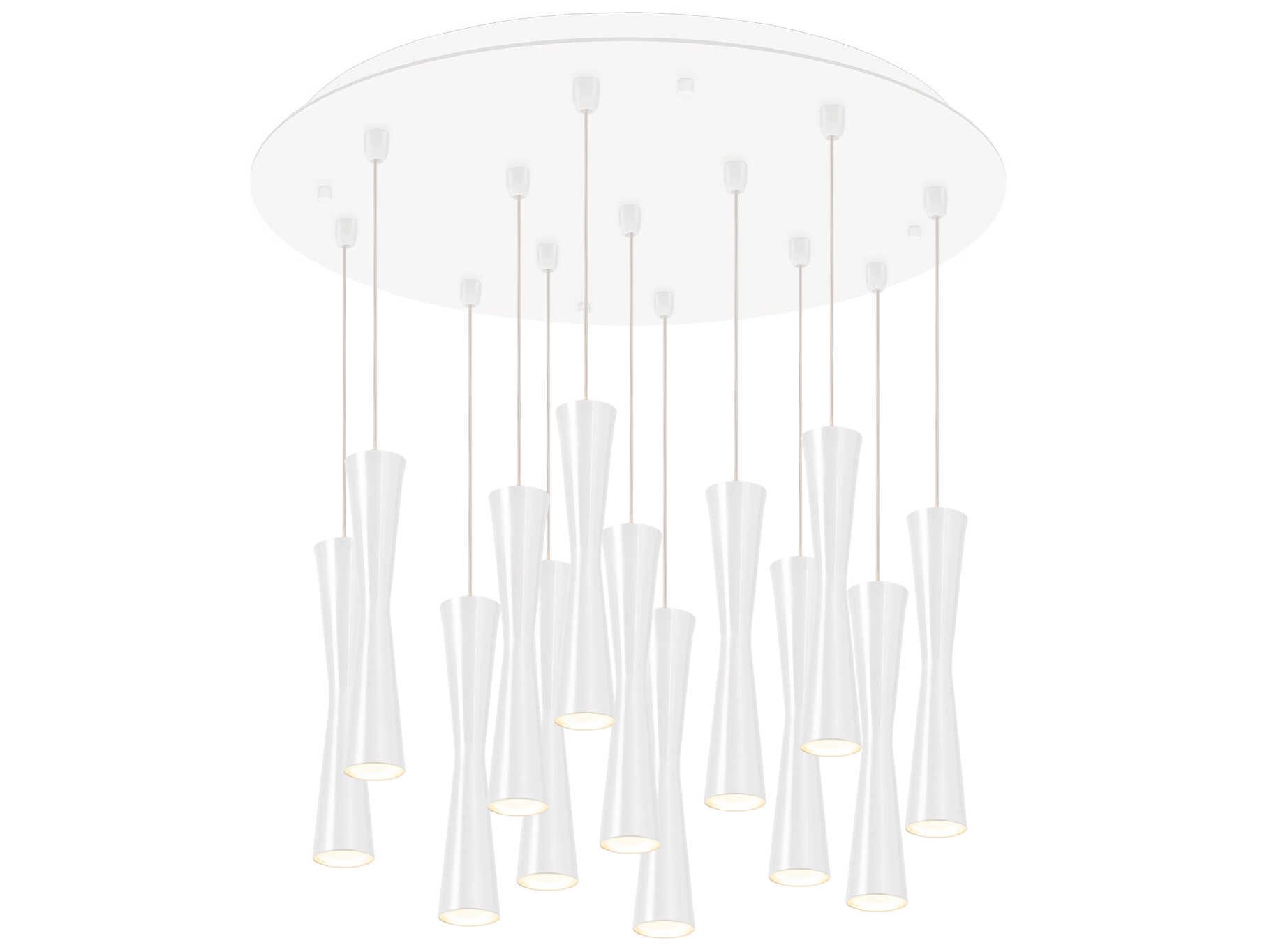 Kuzco Lighting Robson 13-Light White Cylinder Pendant