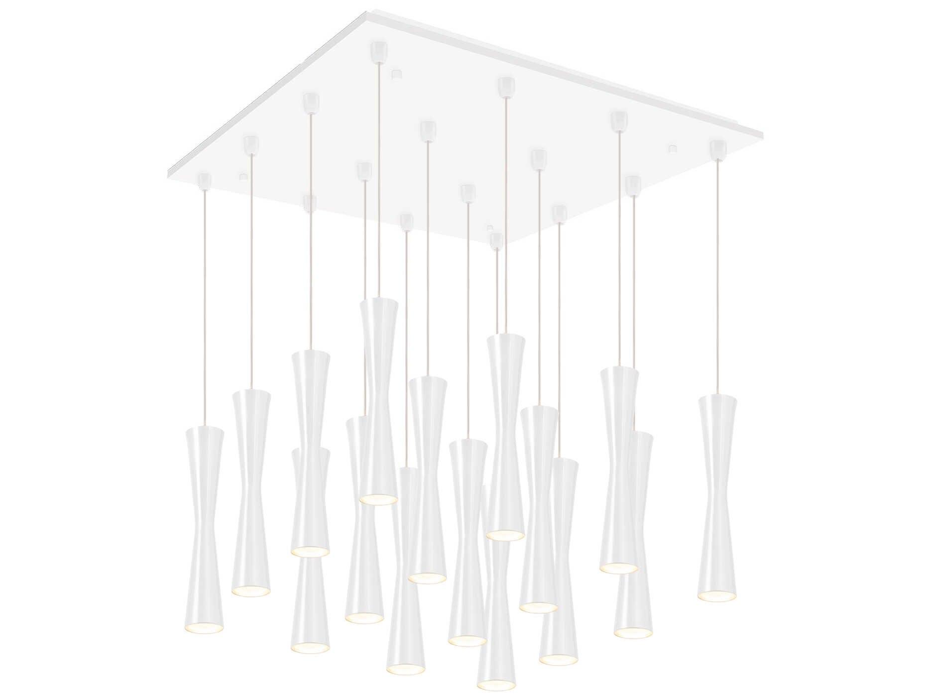 Kuzco Lighting Robson 16-Light White Cylinder Pendant