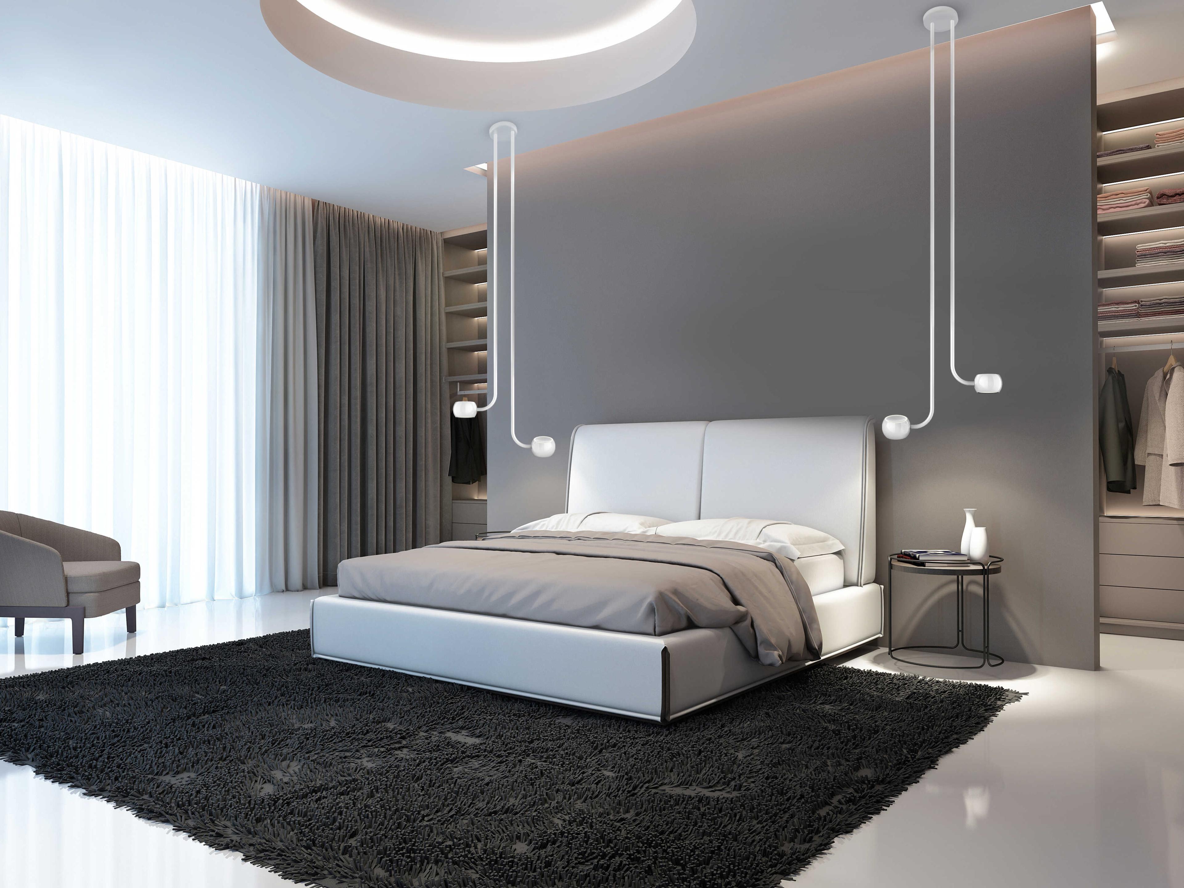 Kuzco Lighting Flux Gloss White Round Pendant