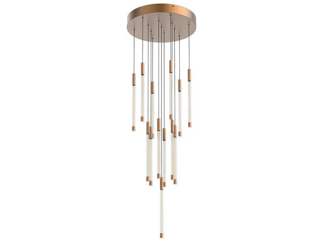 Kuzco Lighting Motif Brushed Gold Linear Pendant