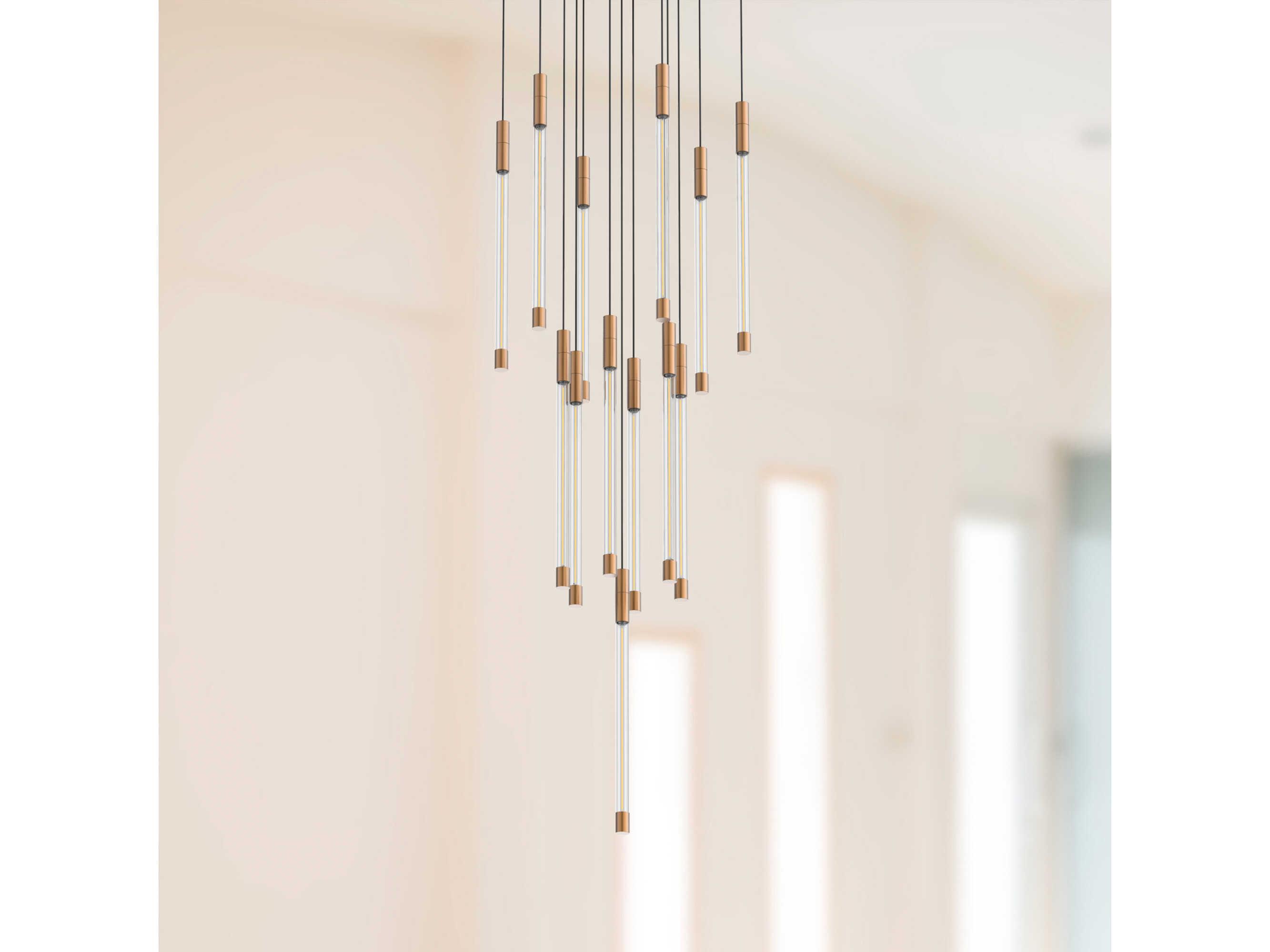 Kuzco Lighting Motif Brushed Gold Linear Pendant