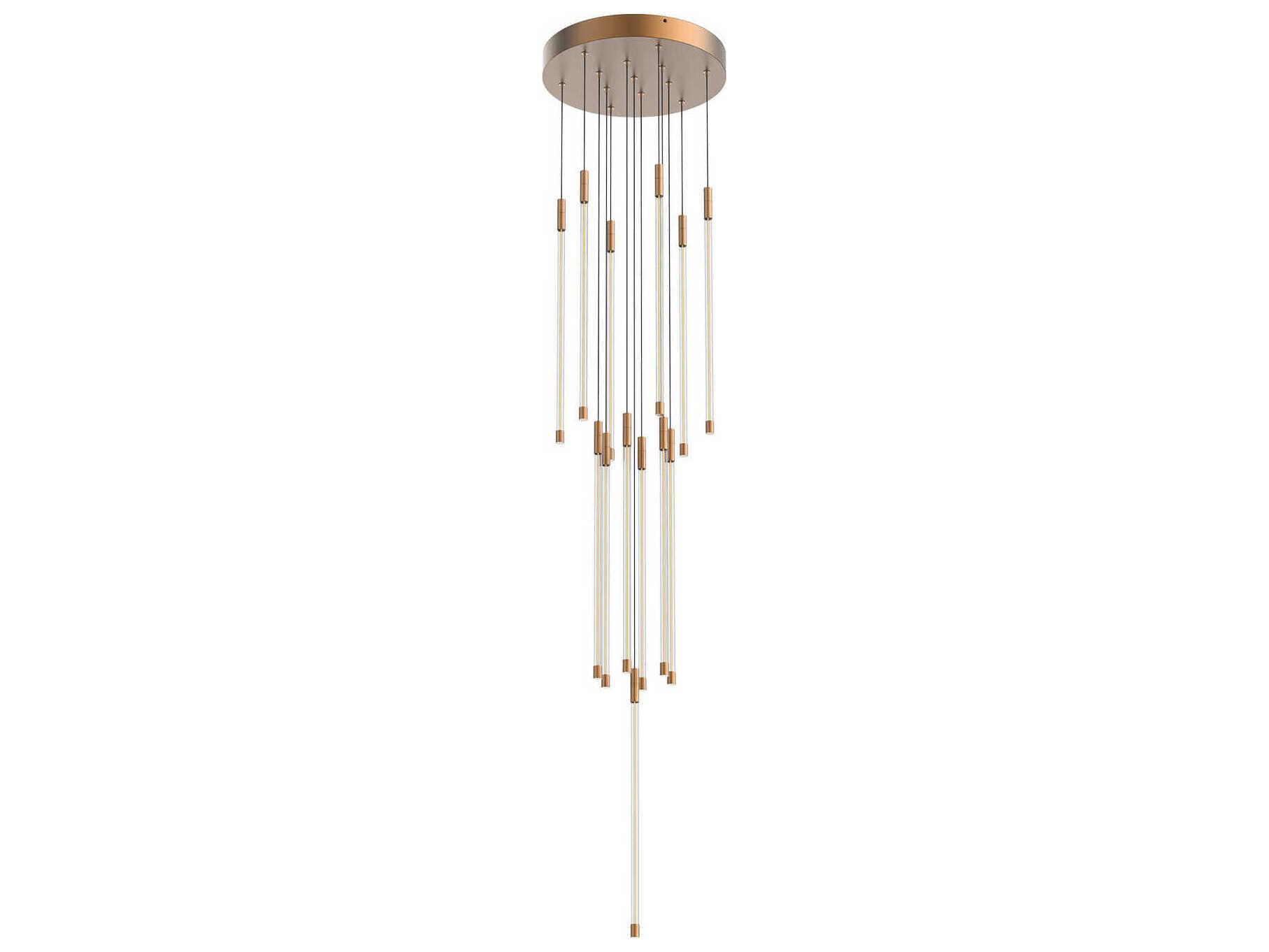 Kuzco Lighting Motif Brushed Gold Linear Pendant