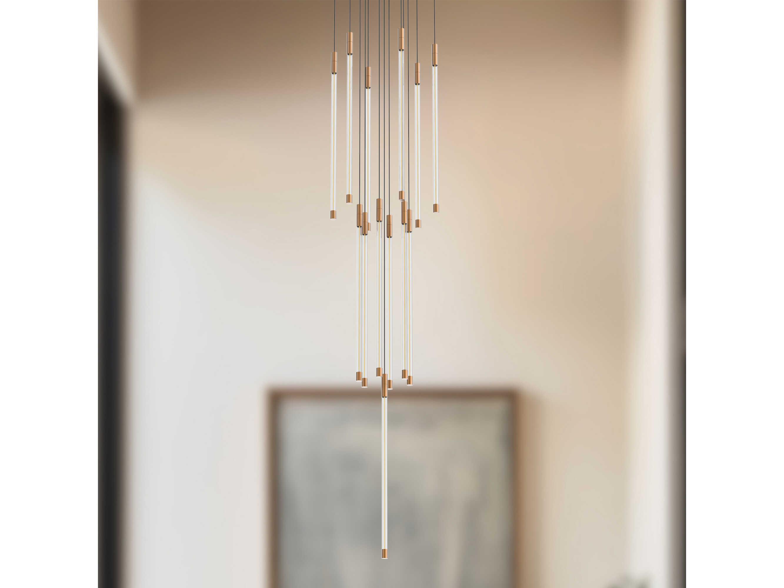 Kuzco Lighting Motif Brushed Gold Linear Pendant