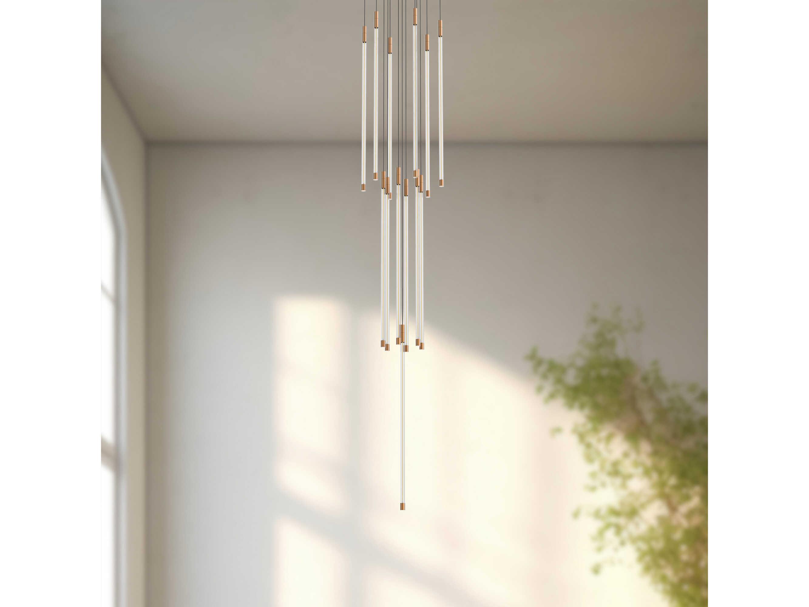Kuzco Lighting Motif Brushed Gold Linear Pendant