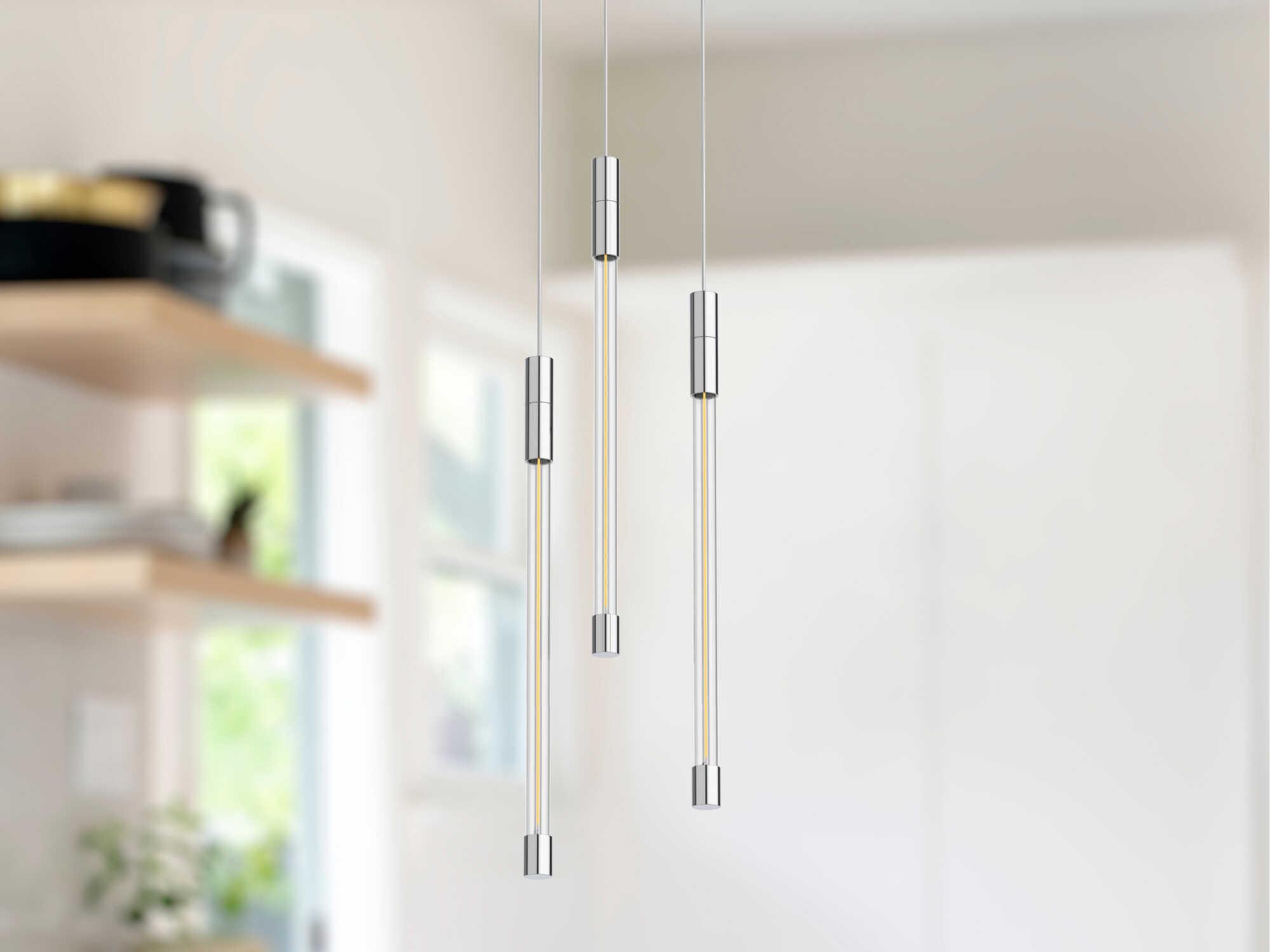 Kuzco Lighting Motif Chrome Linear Mini Pendant