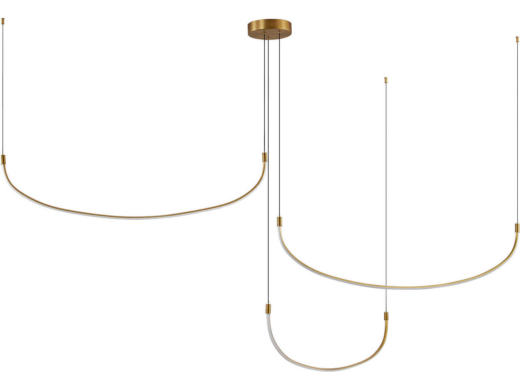 Kuzco Lighting Talis Brushed Gold Linear Pendant