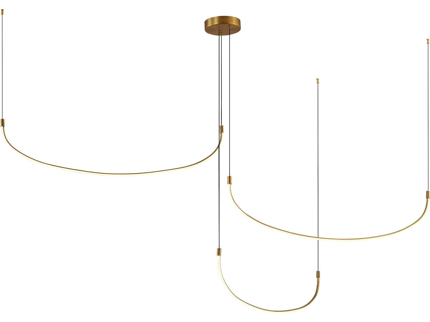 Kuzco Lighting Talis Brushed Gold Linear Pendant