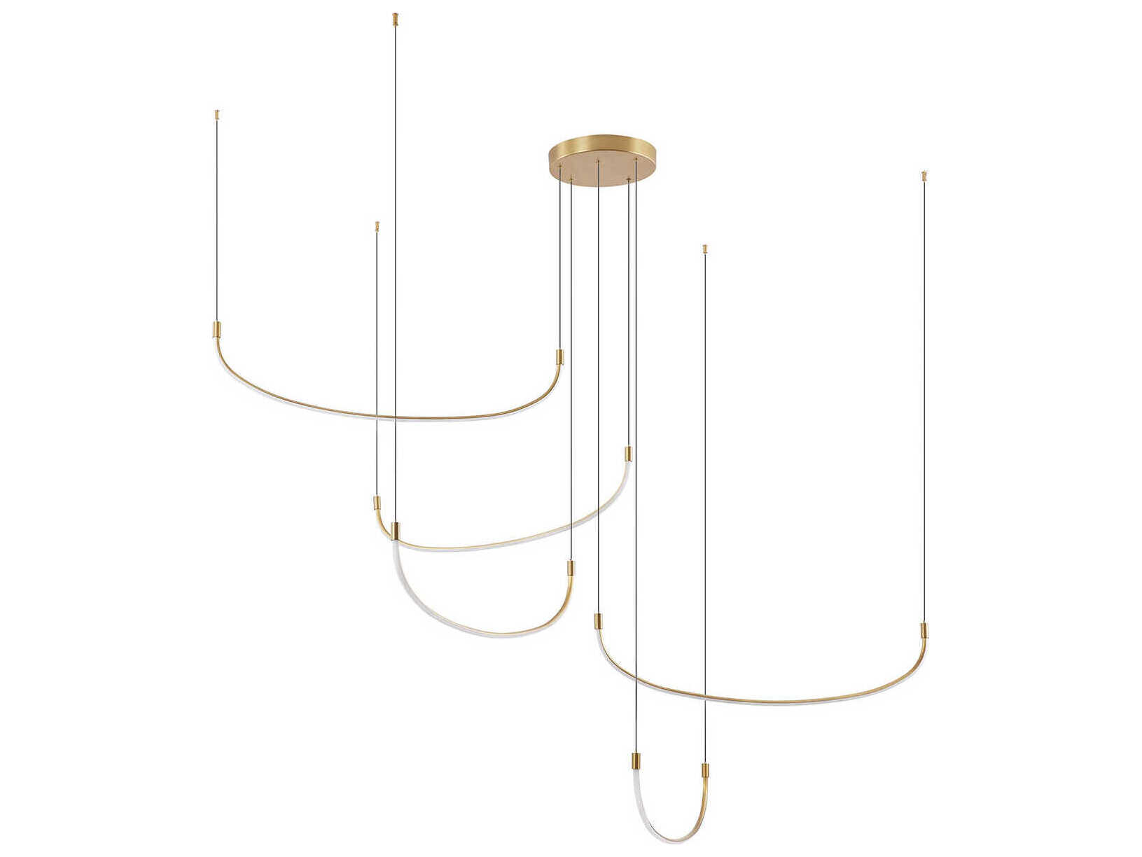 Kuzco Lighting Talis Brushed Gold Linear Pendant