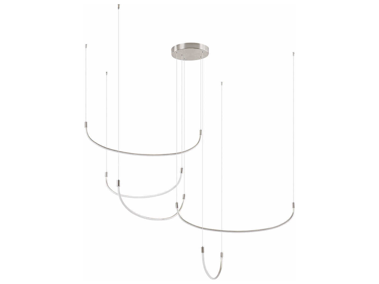 Kuzco Lighting Talis Brushed Nickel Linear Pendant