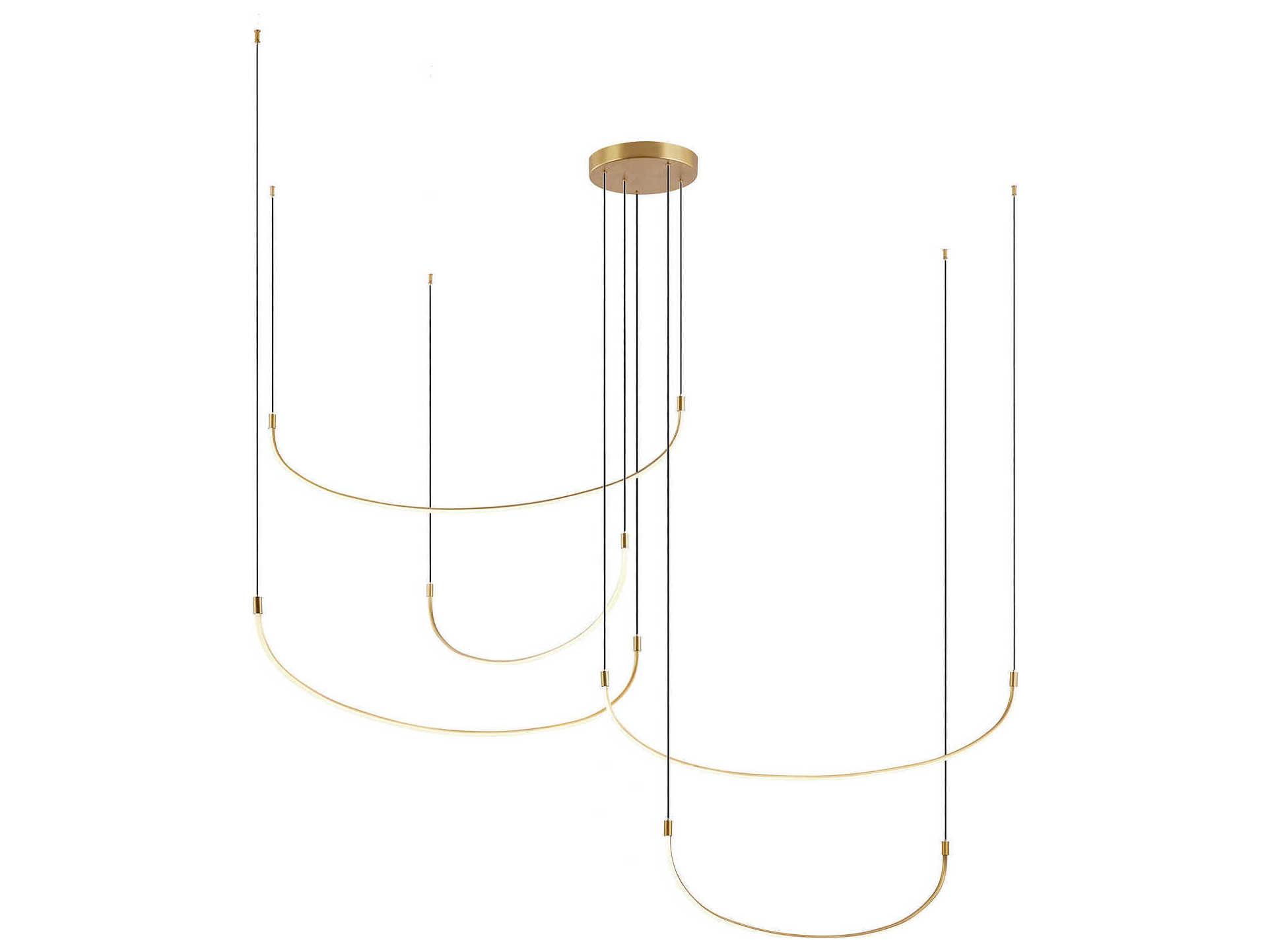 Kuzco Lighting Talis Brushed Gold Linear Pendant