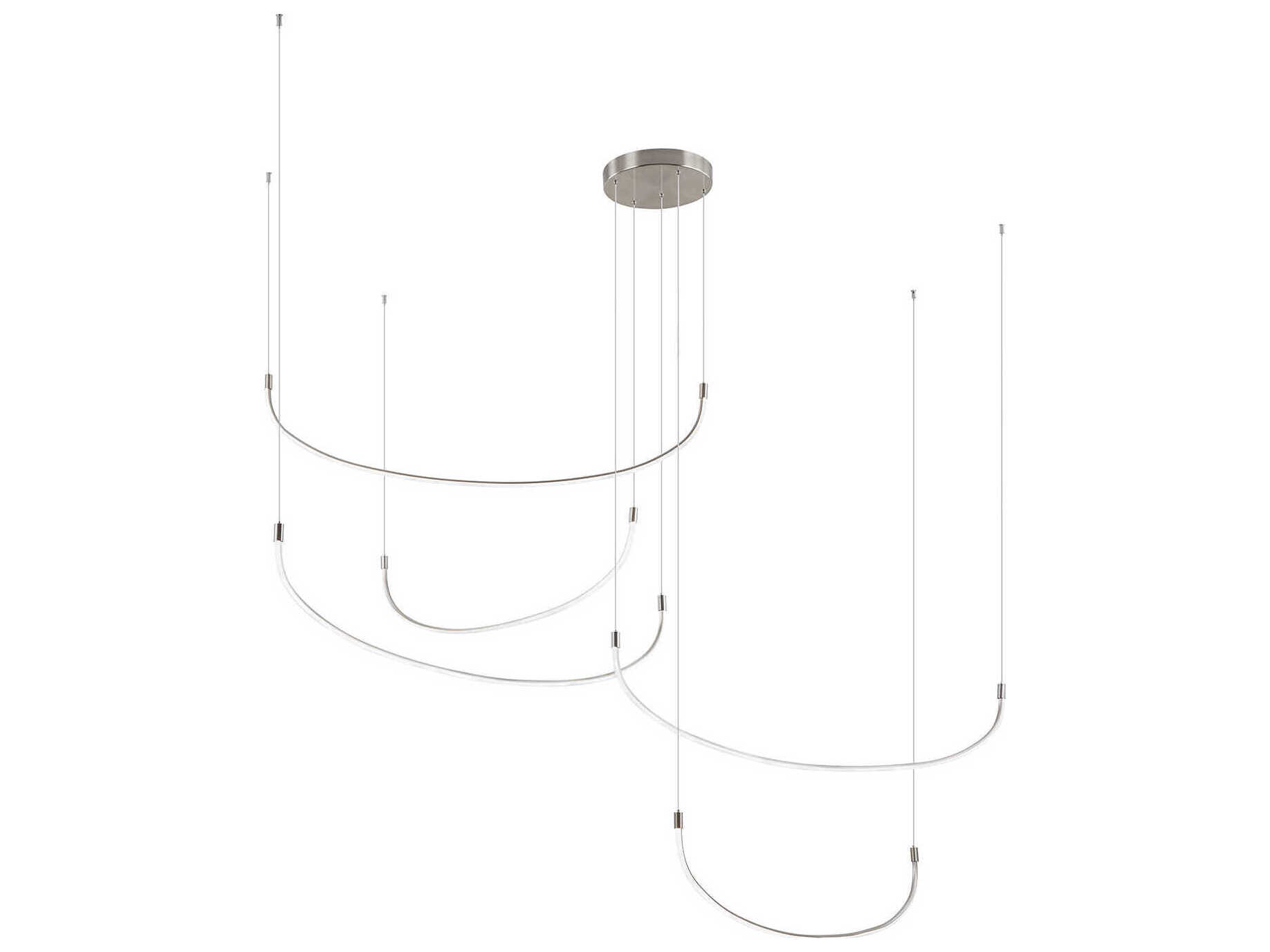 Kuzco Lighting Talis Brushed Nickel Linear Pendant