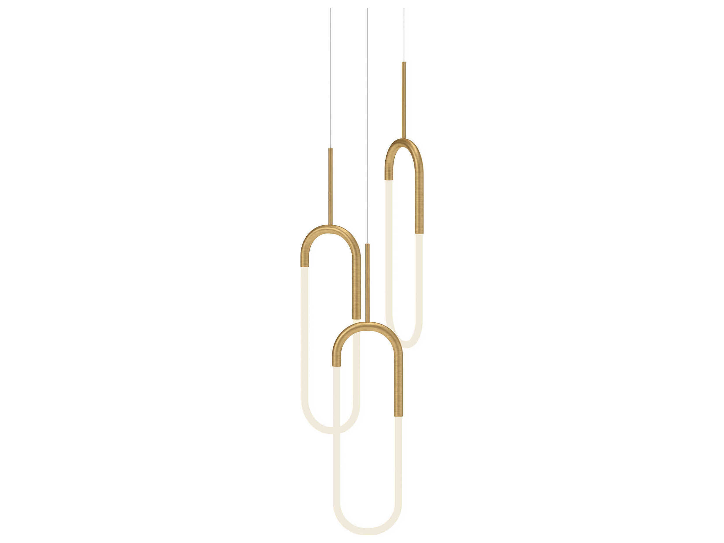 Kuzco Lighting Huron Brushed Gold Cylinder Pendant