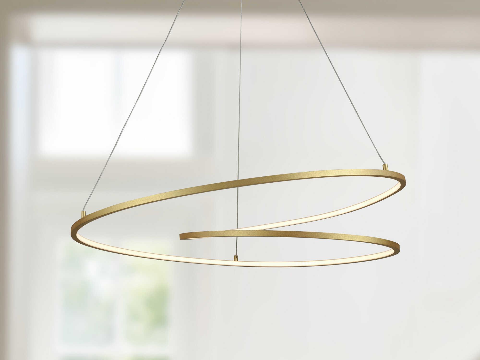 Kuzco Lighting Twist Antique Brass Pendant