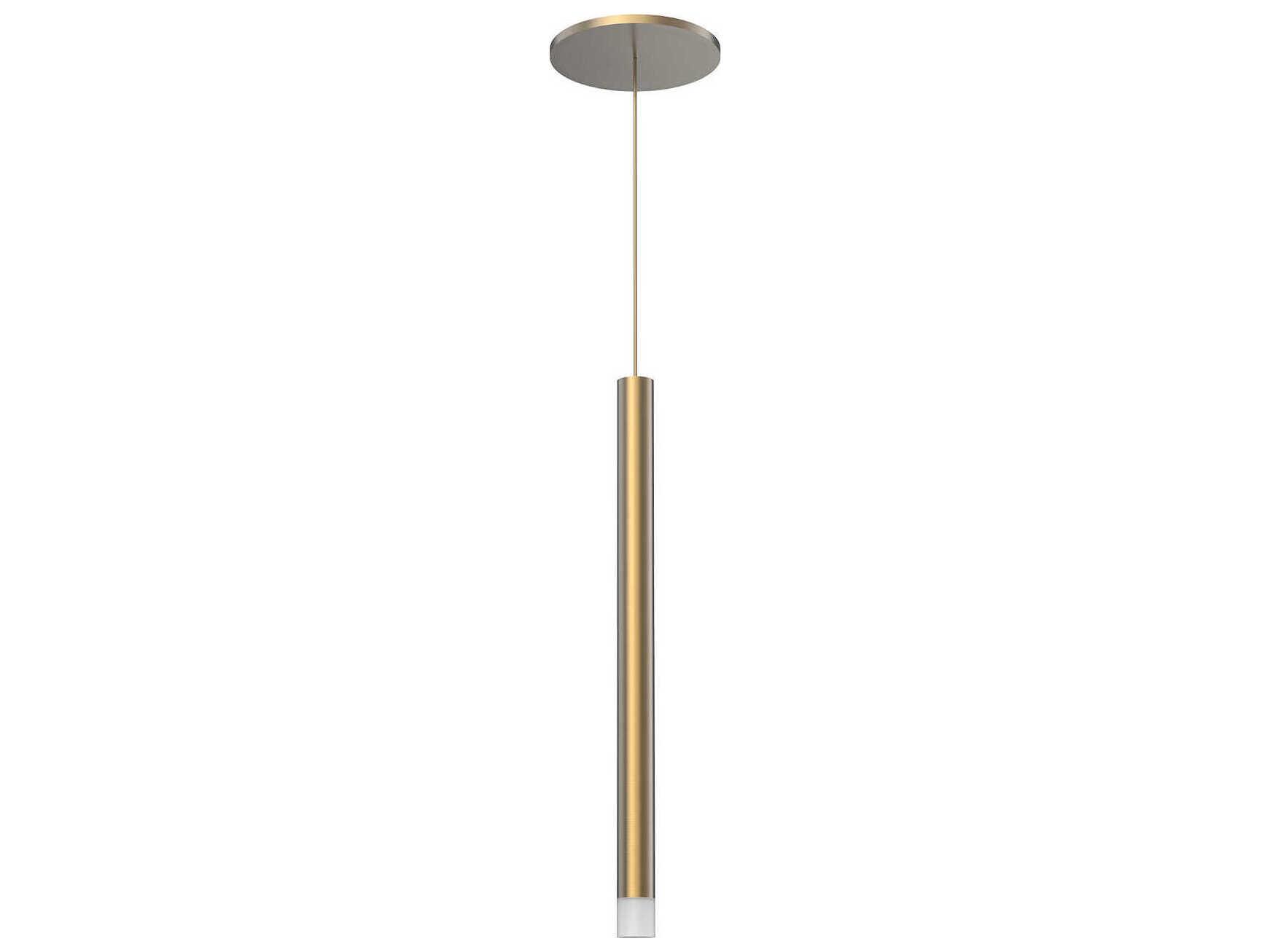 Kuzco Lighting Elixir Brushed Gold Cylinder Mini Pendant
