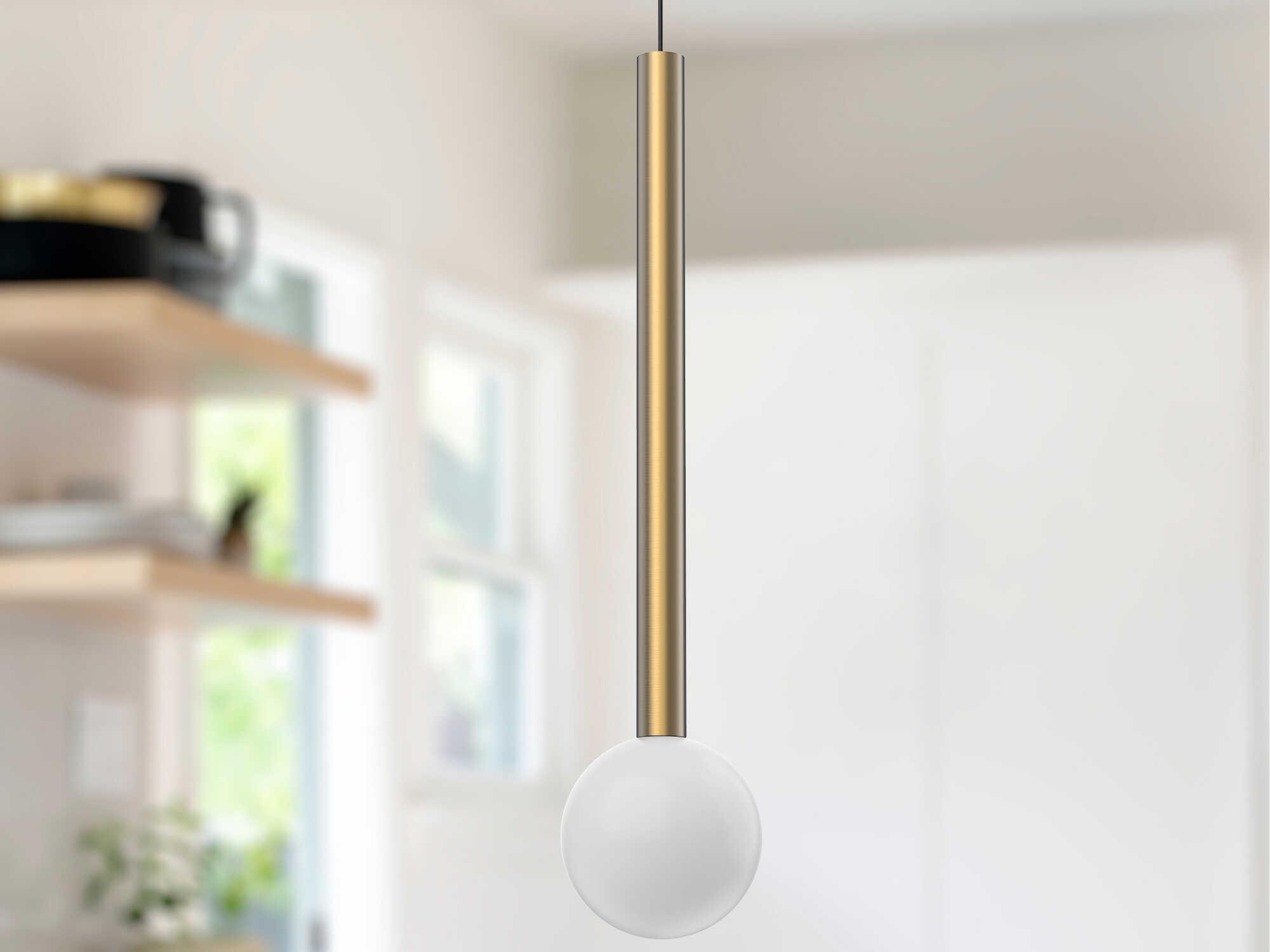 Kuzco Lighting Elixir Brushed Gold Globe Mini Pendant