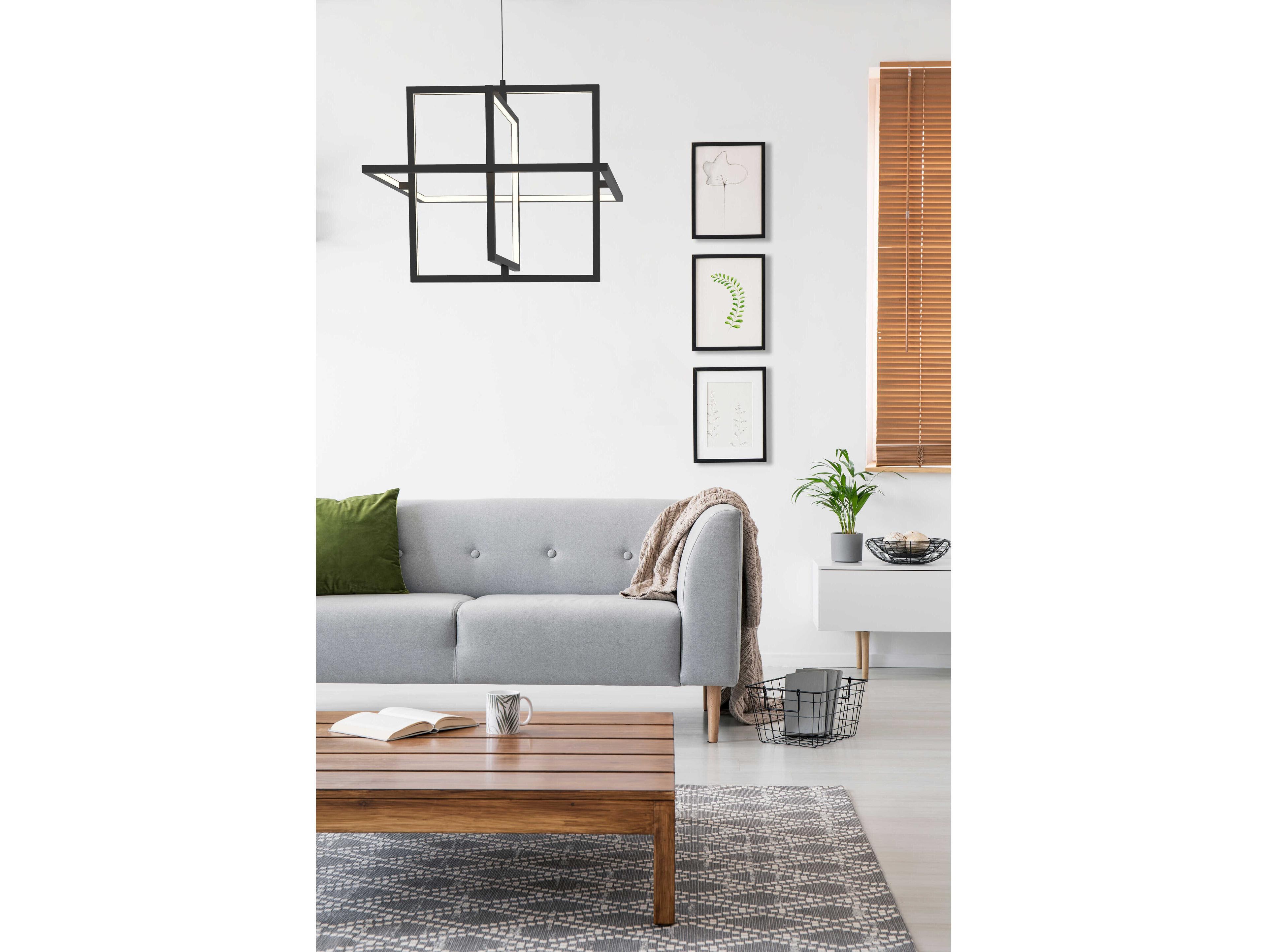 Kuzco Lighting Mondrian Black Geometric Pendant