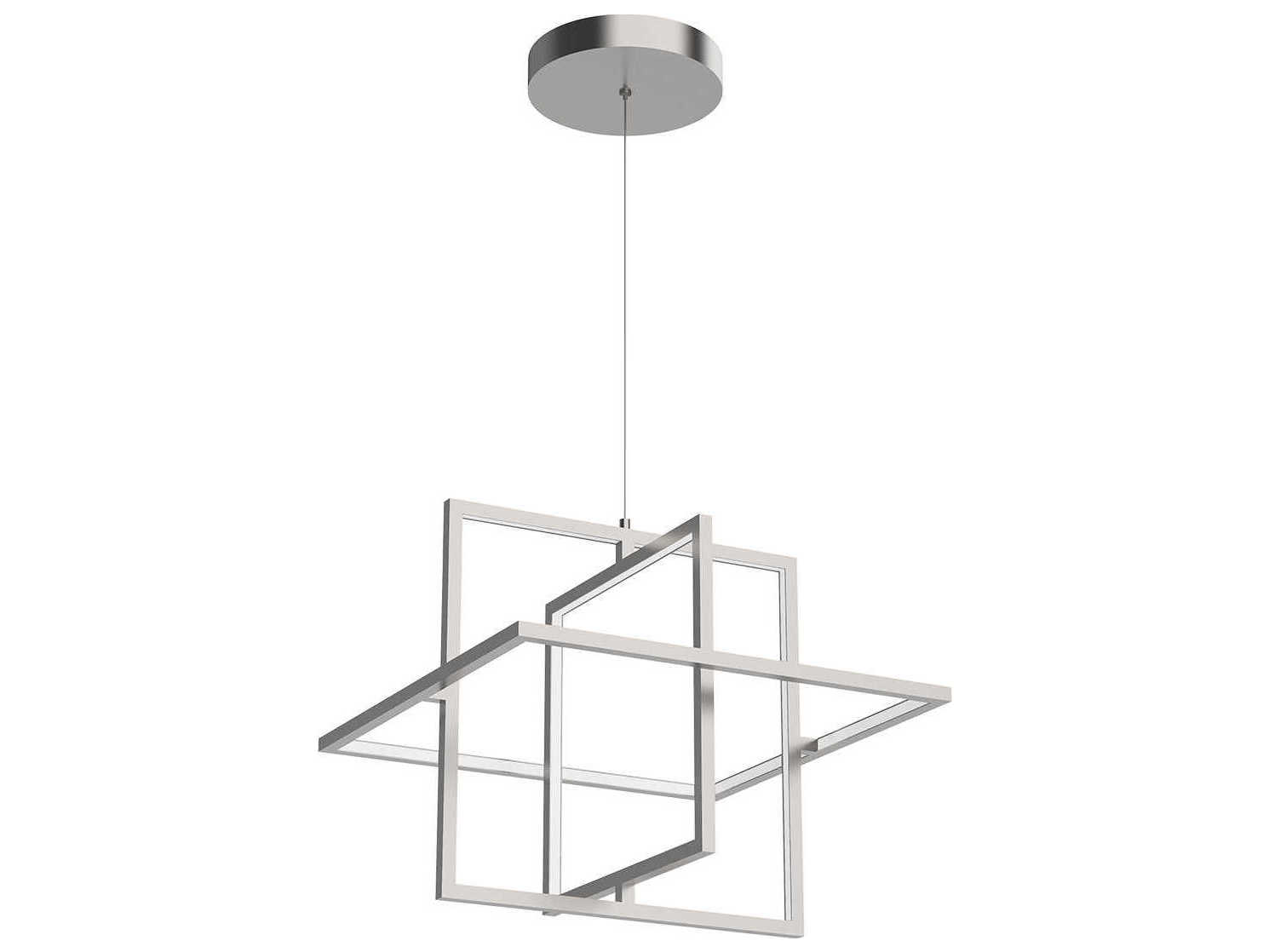 Kuzco Lighting Mondrian Brushed Nickel Geometric Pendant
