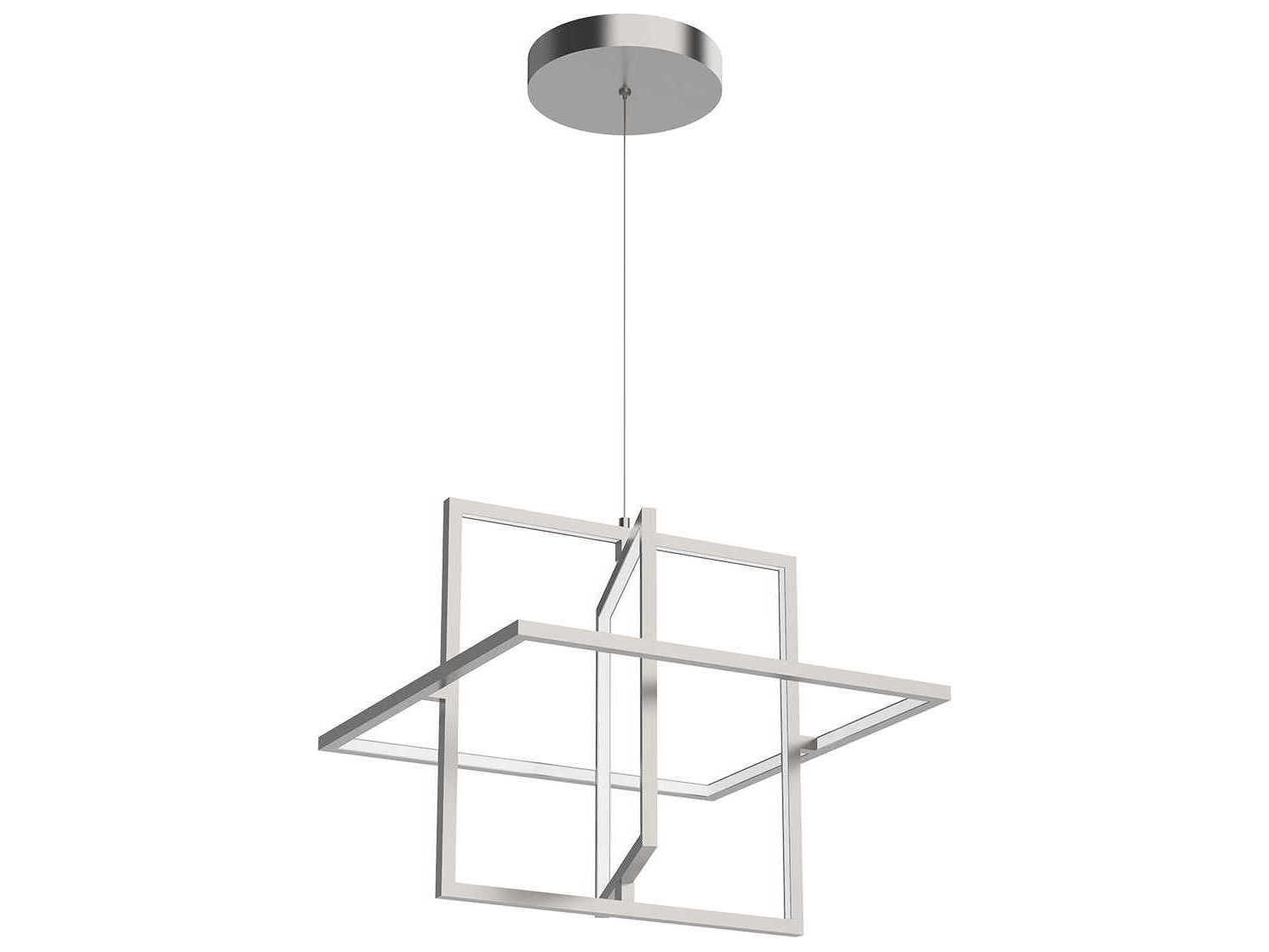 Kuzco Lighting Mondrian Brushed Nickel Geometric Pendant