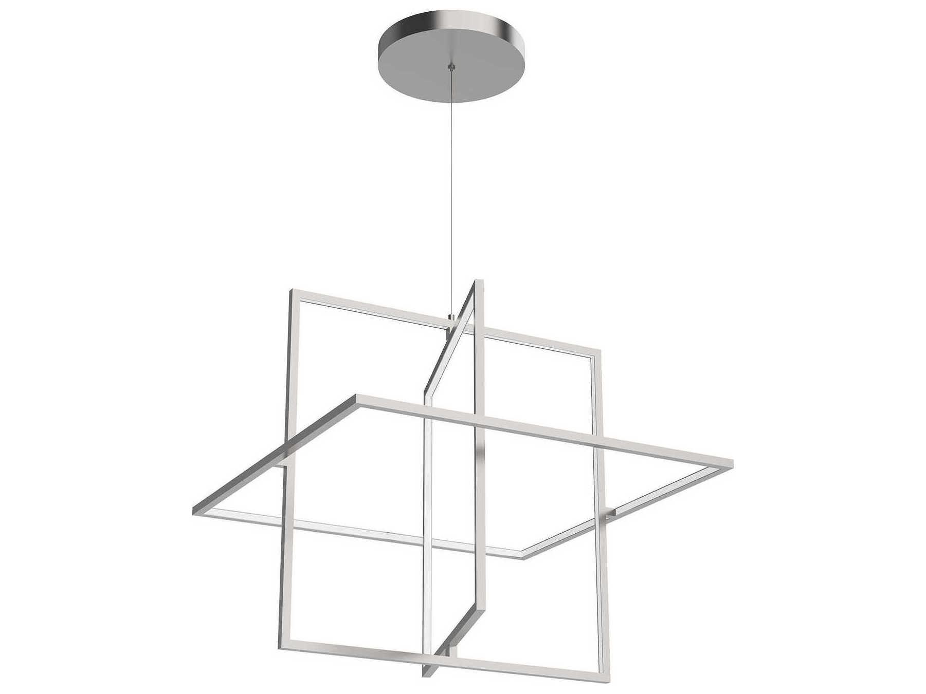 Kuzco Lighting Mondrian Brushed Nickel Geometric Pendant