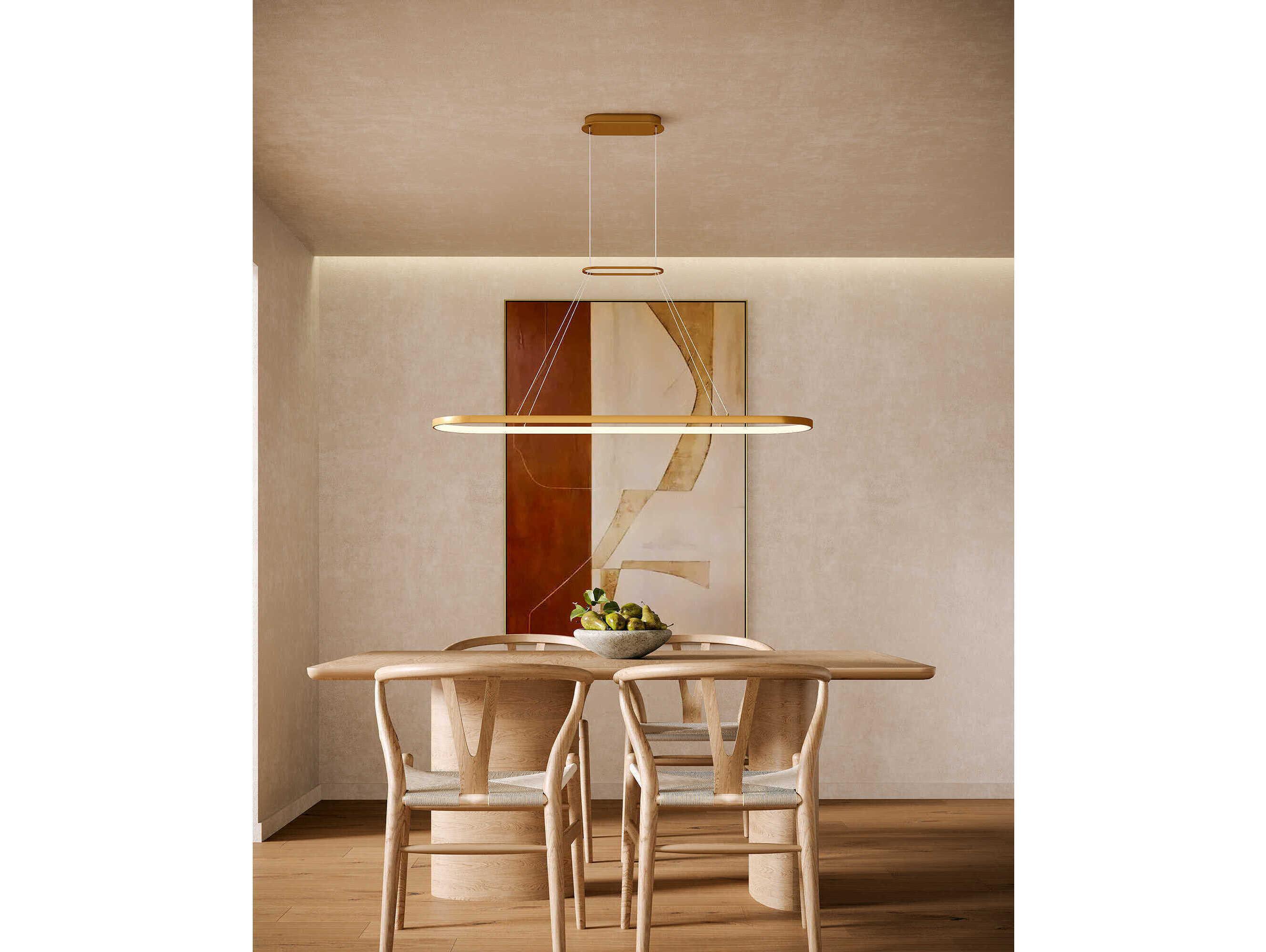 Kuzco Lighting Eerie Antique Brass Round Island Pendant