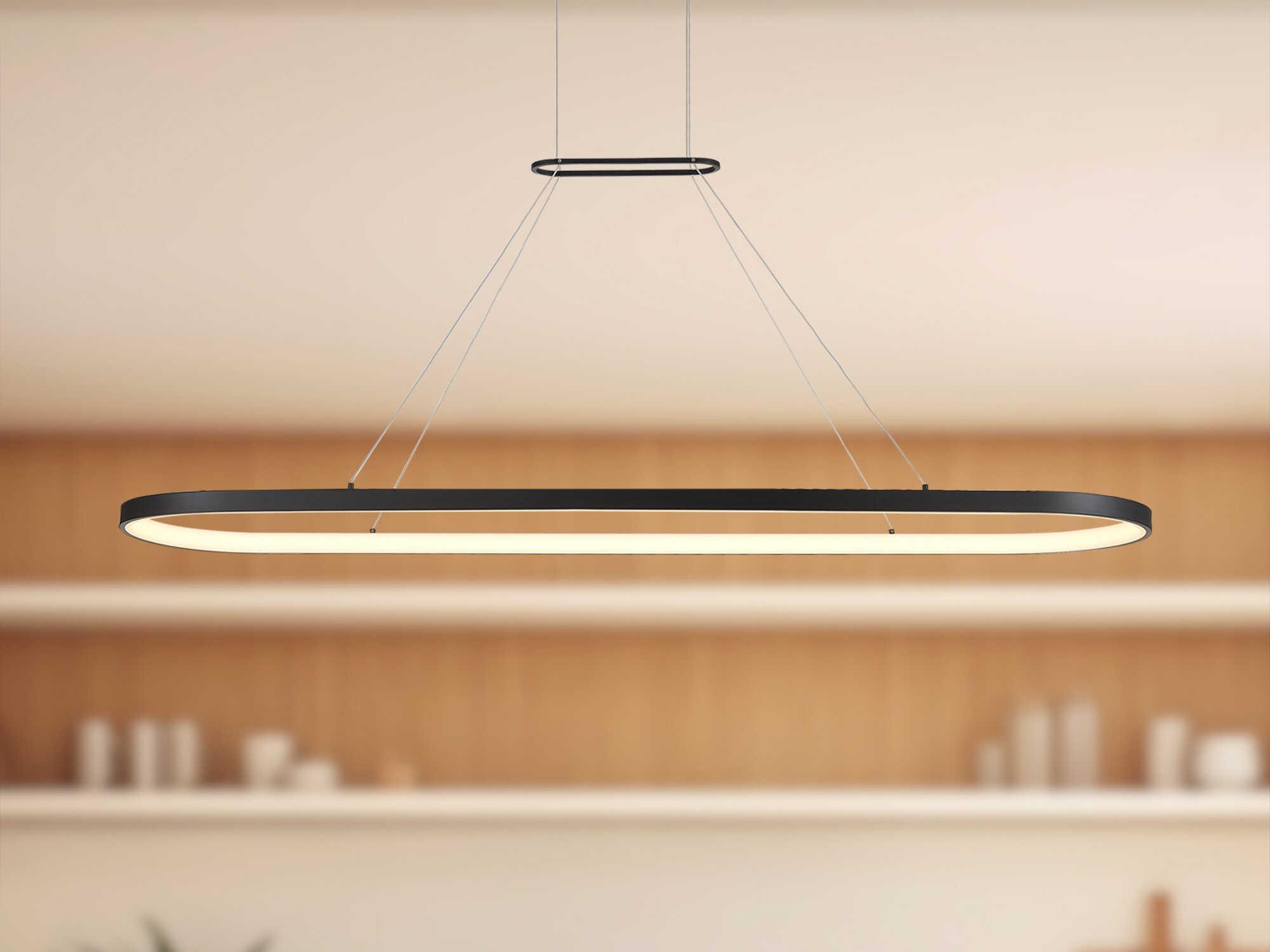 Kuzco Lighting Eerie Black Round Island Pendant