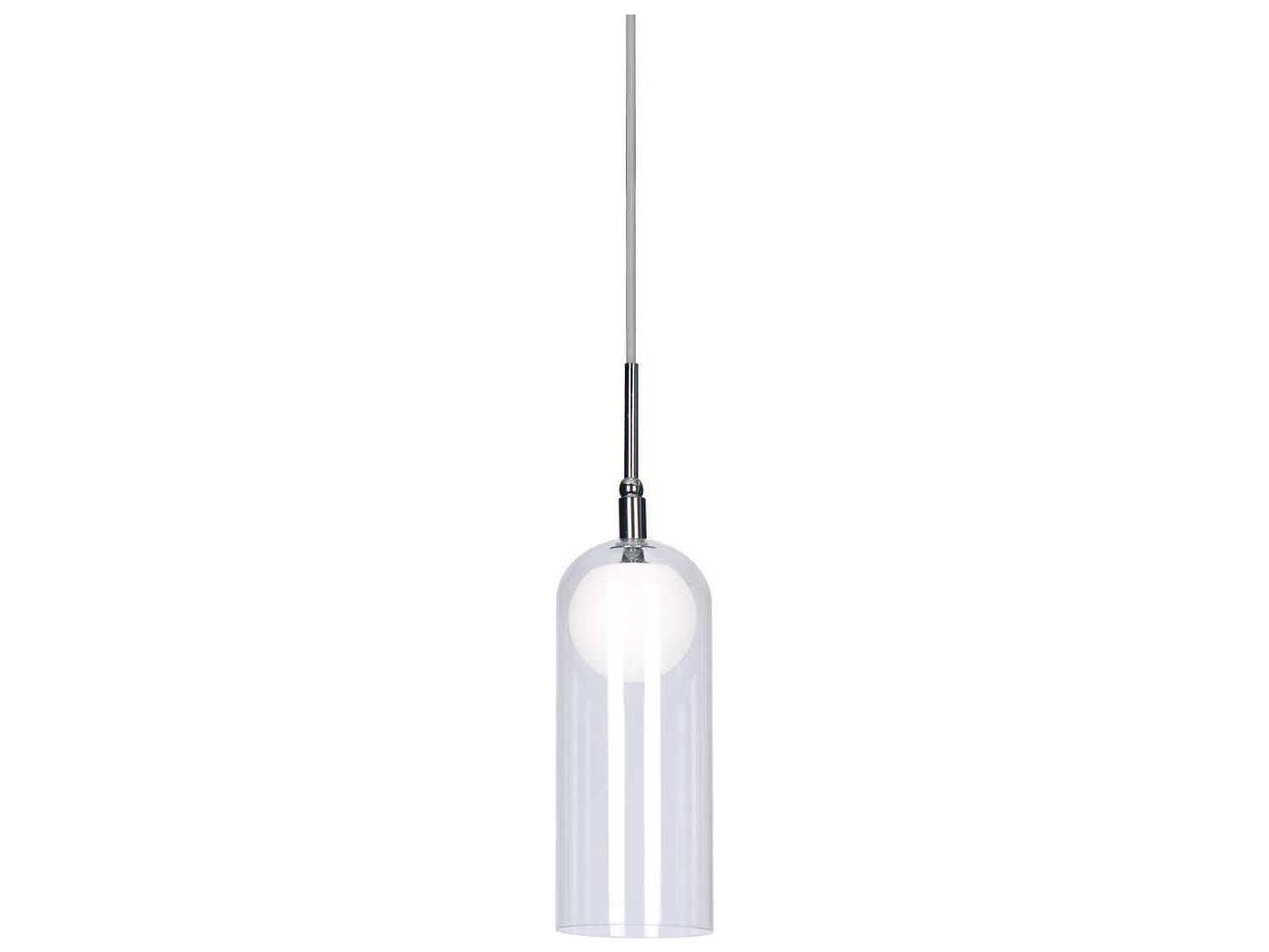 Kuzco Lighting Stylo Chrome Cylinder Mini Pendant