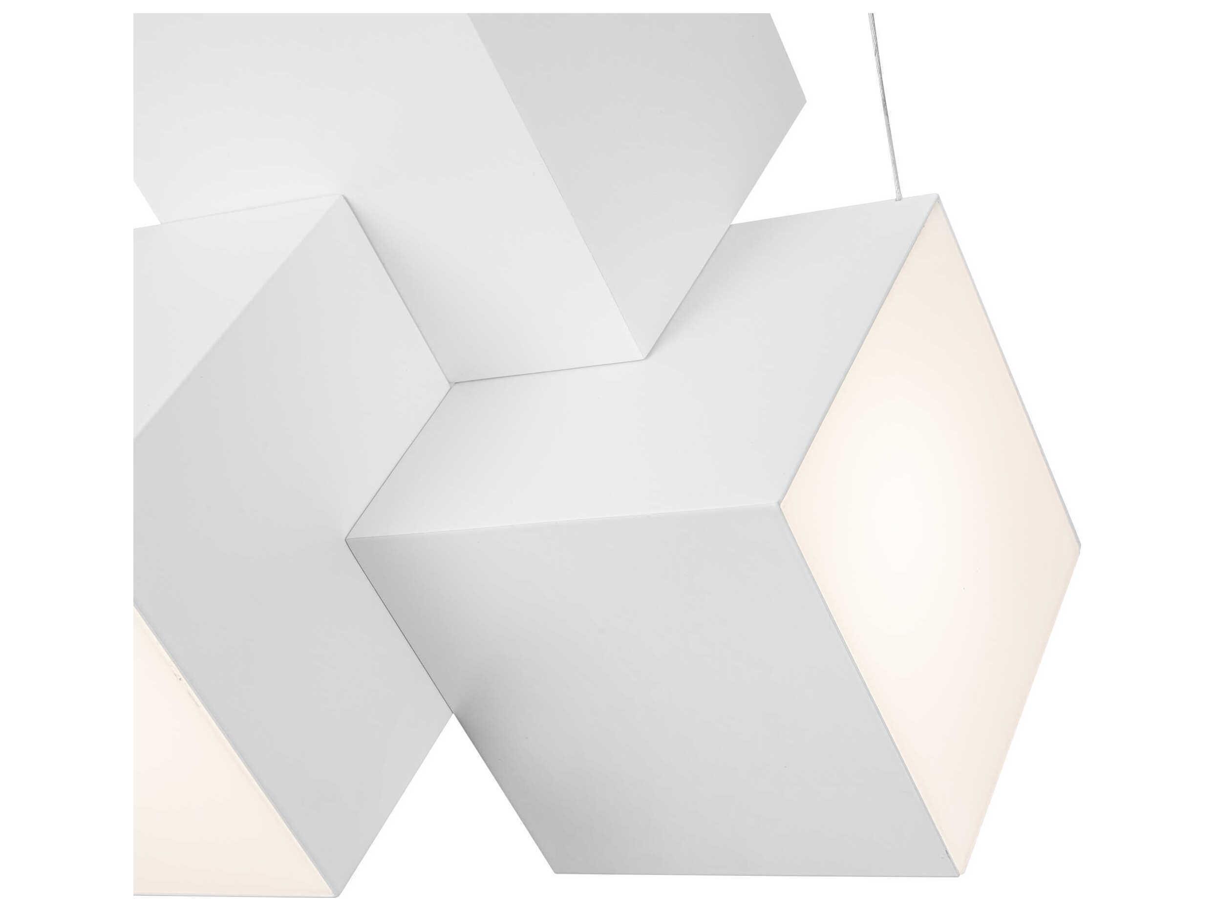 Kuzco Lighting Tetra White Geometric Pendant