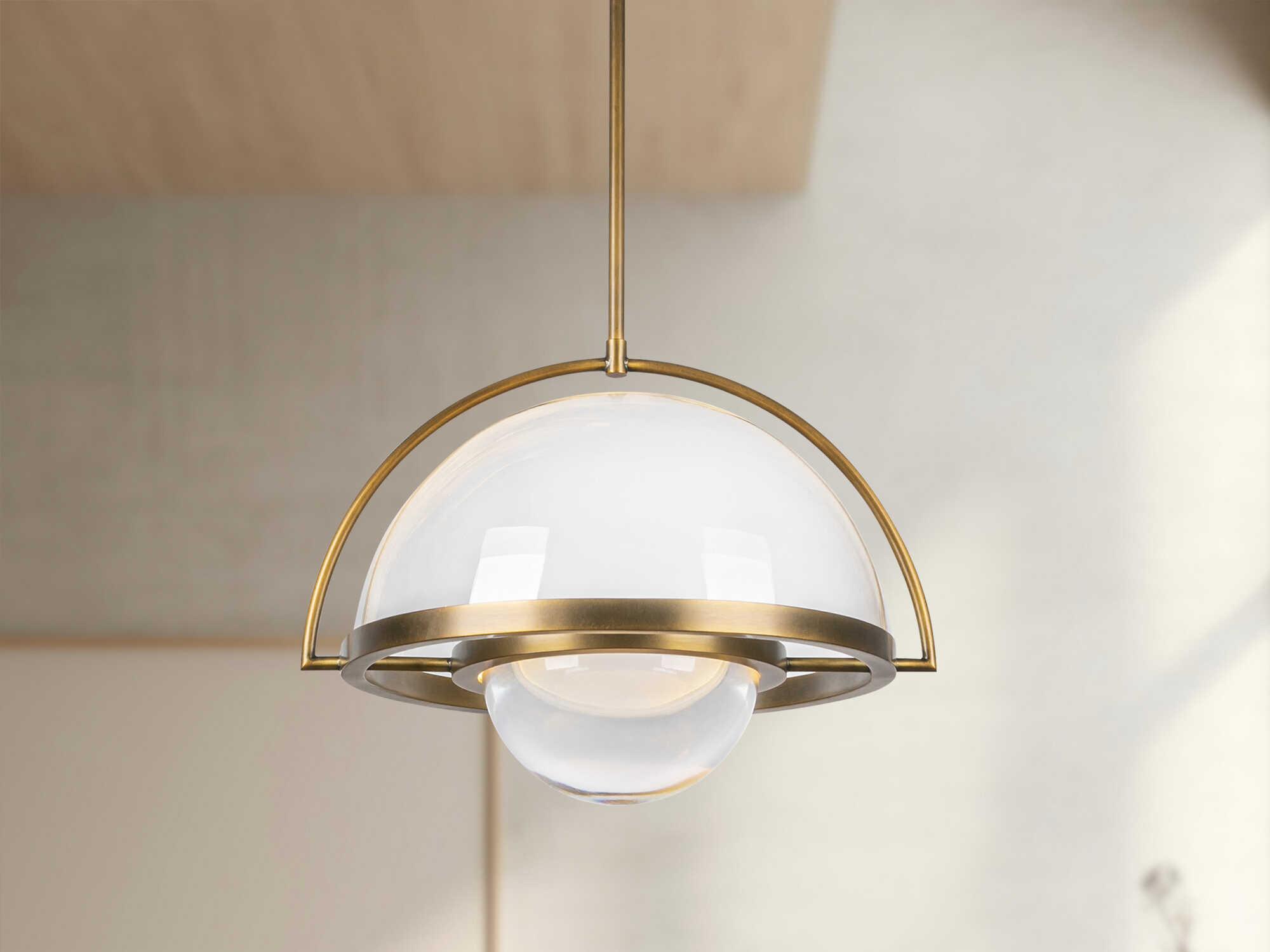 Kuzco Lighting Bowery Vintage Brass Dome Pendant
