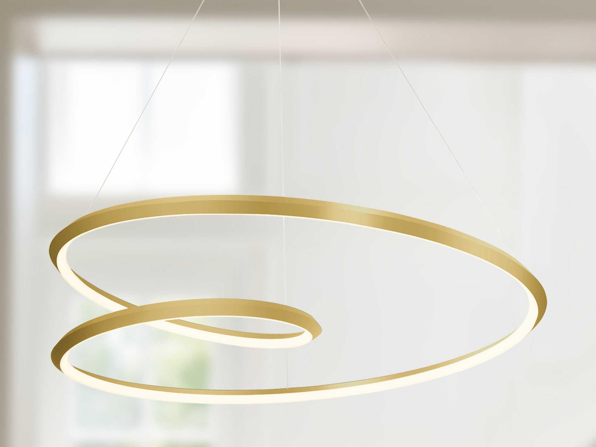 Kuzco Lighting Ampersand Brushed Gold Pendant