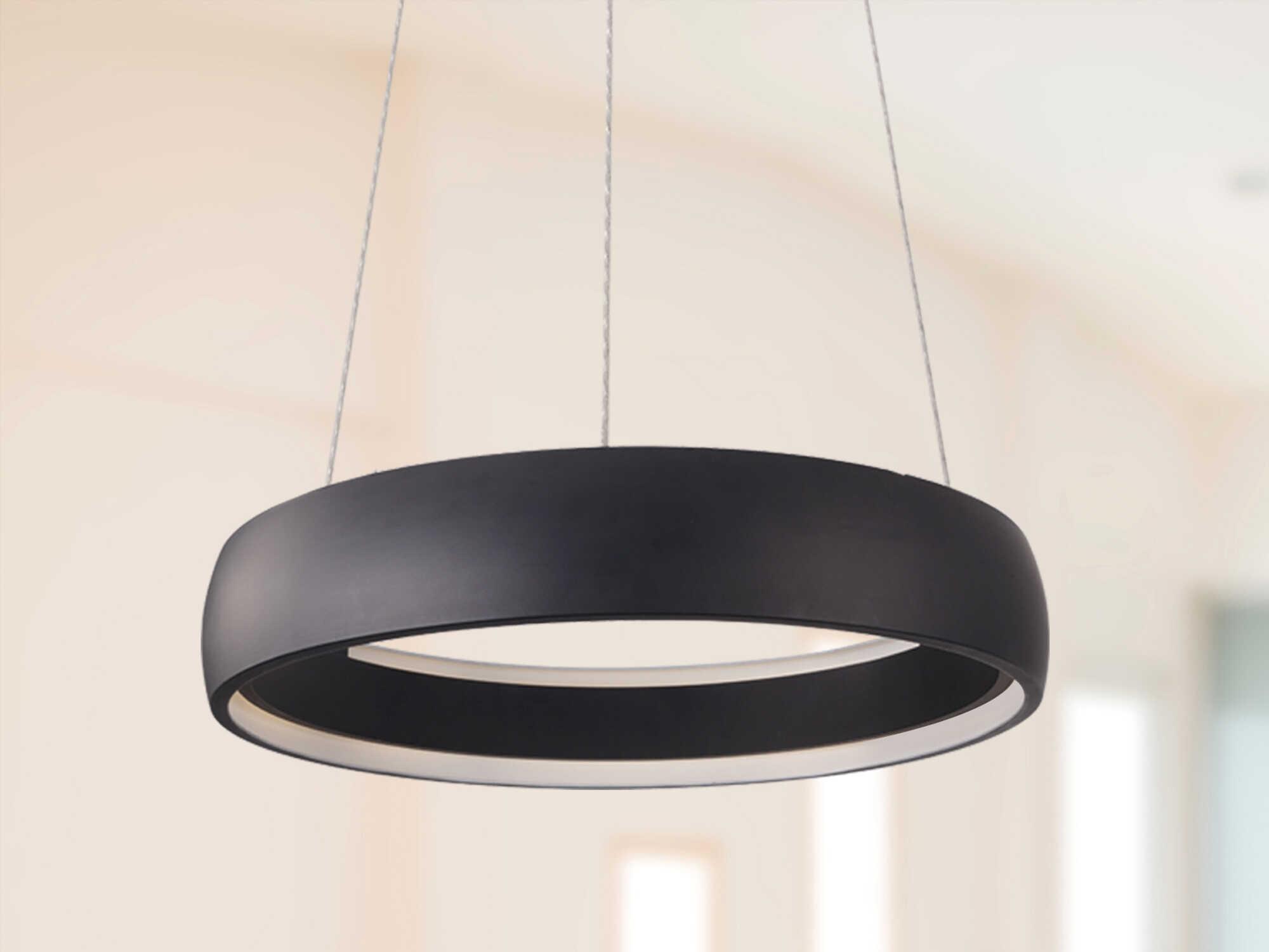 Kuzco Lighting Halo Black Round Pendant