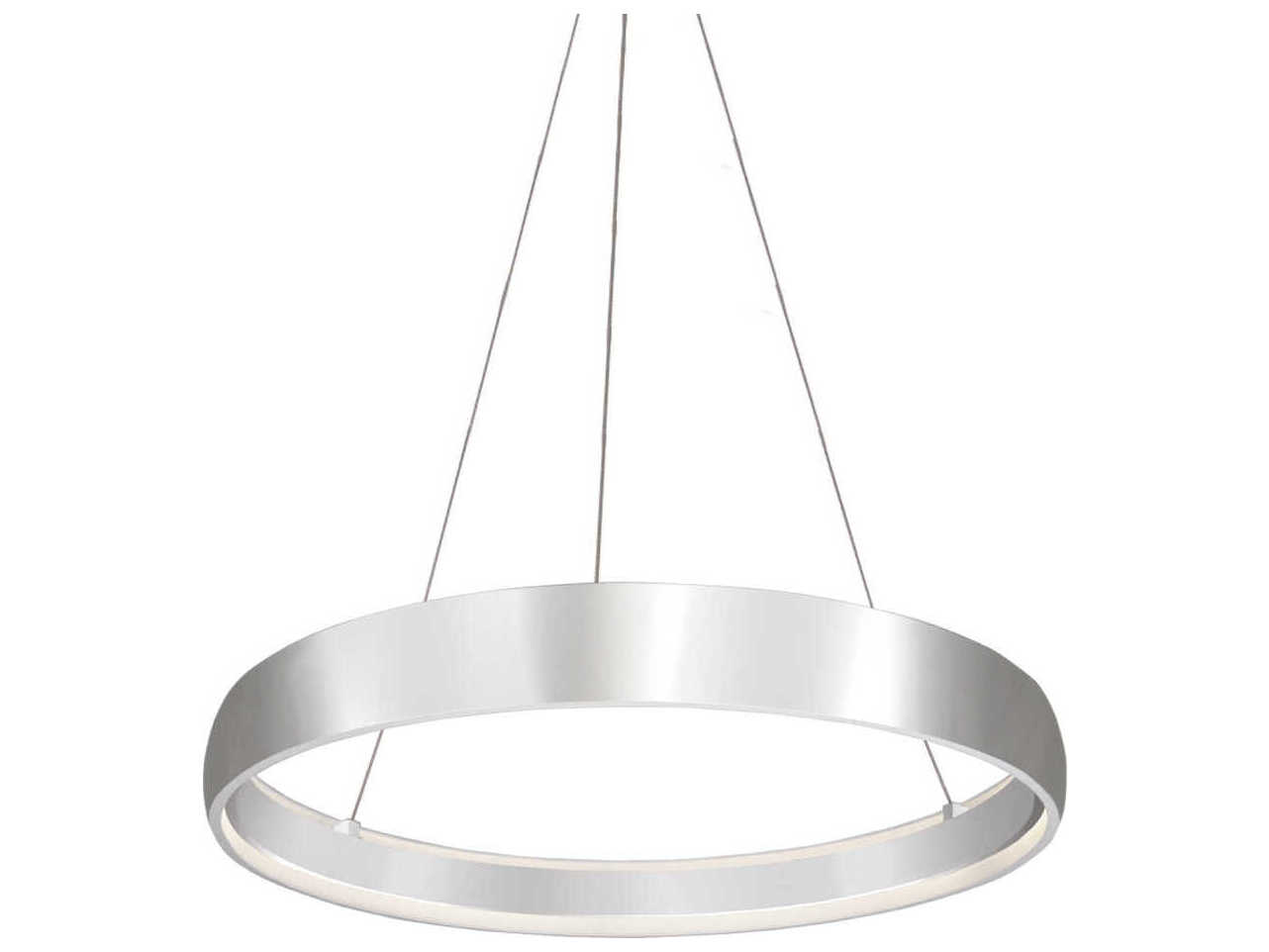 Kuzco Lighting Halo Brushed Silver Round Pendant