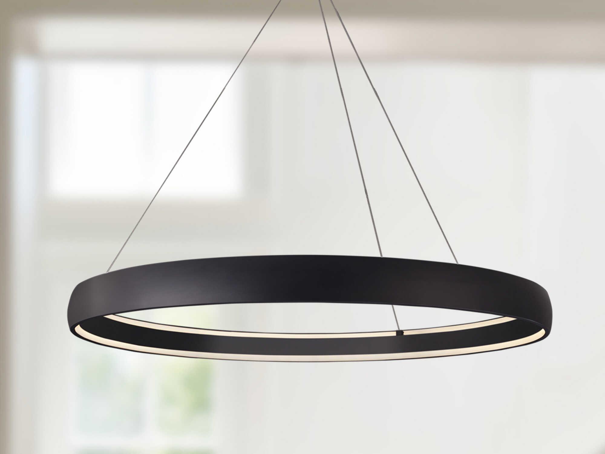 Kuzco Lighting Halo Black Round Pendant