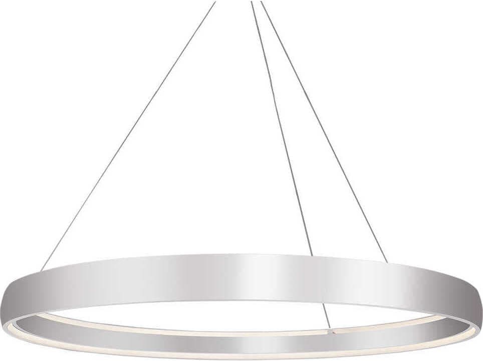 Kuzco Lighting Halo Brushed Silver Round Pendant