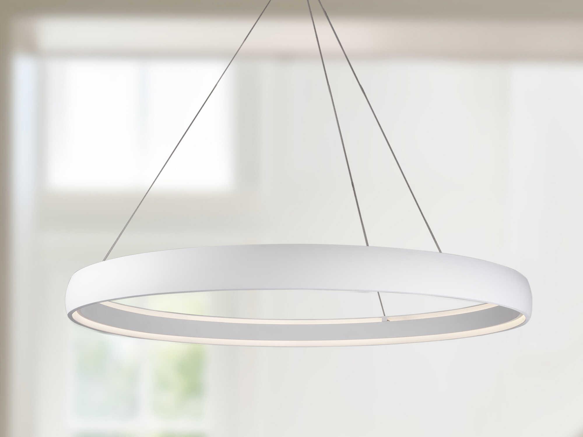 Kuzco Lighting Halo White Round Pendant