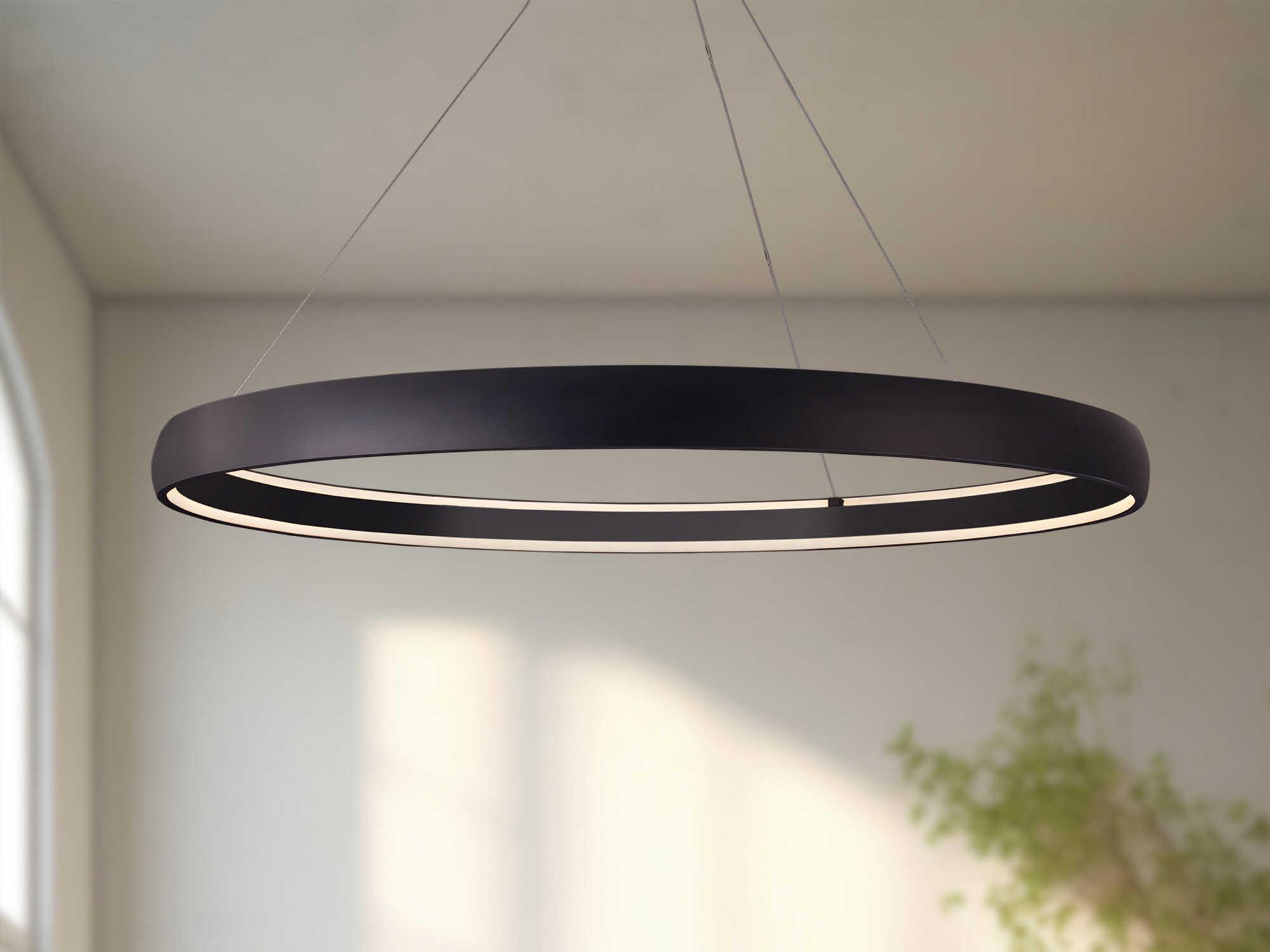 Kuzco Lighting Halo Black Round Pendant