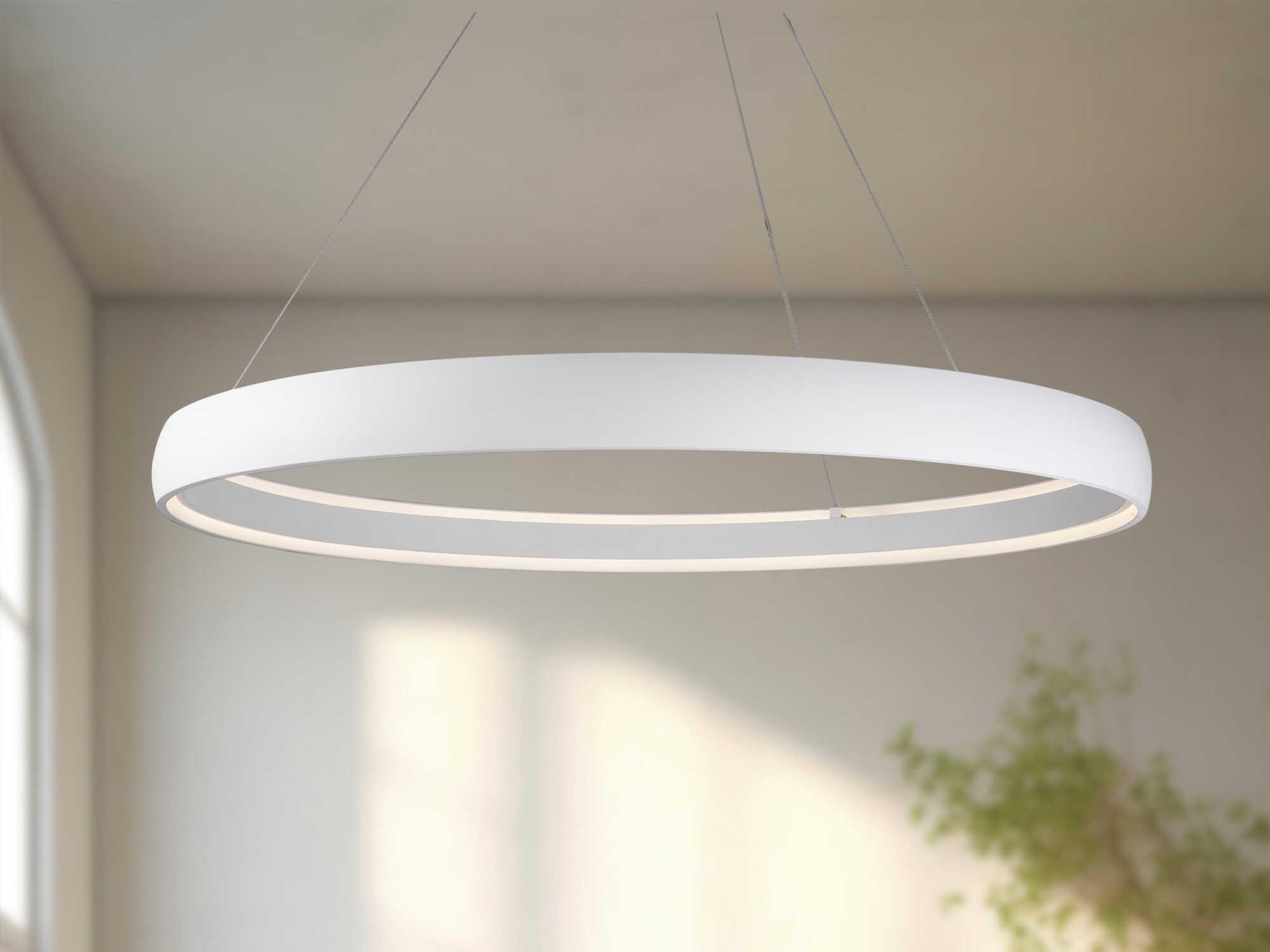 Kuzco Lighting Halo White Round Pendant